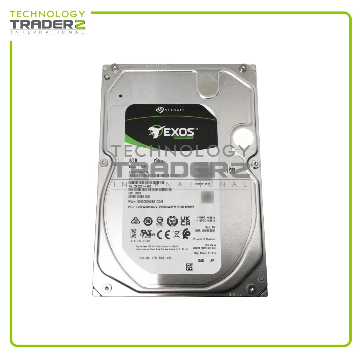 ** ST8000NM001A Seagate Exos 7E8 8TB 7.2K SAS 12Gbps 256MB 3.5″ HDD **