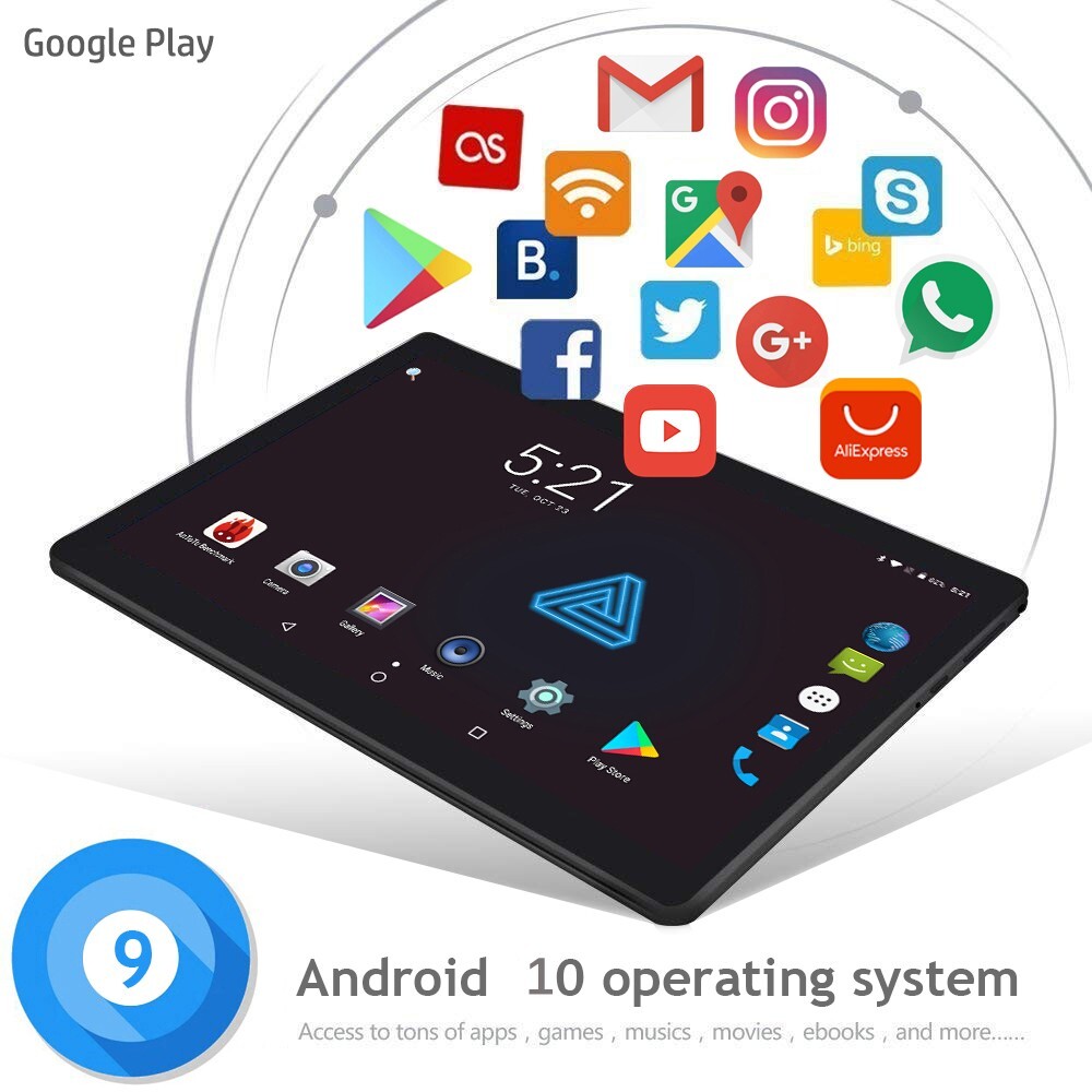 8 inch Kids Tablet PC Android 10 Octa Core Dual Cameras WiFi Bundle Case 64GB