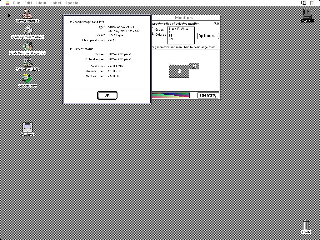 Interware GrandVimage 24-16S 24-Bit Video Card Macintosh SE/30 PDS 1.5MB