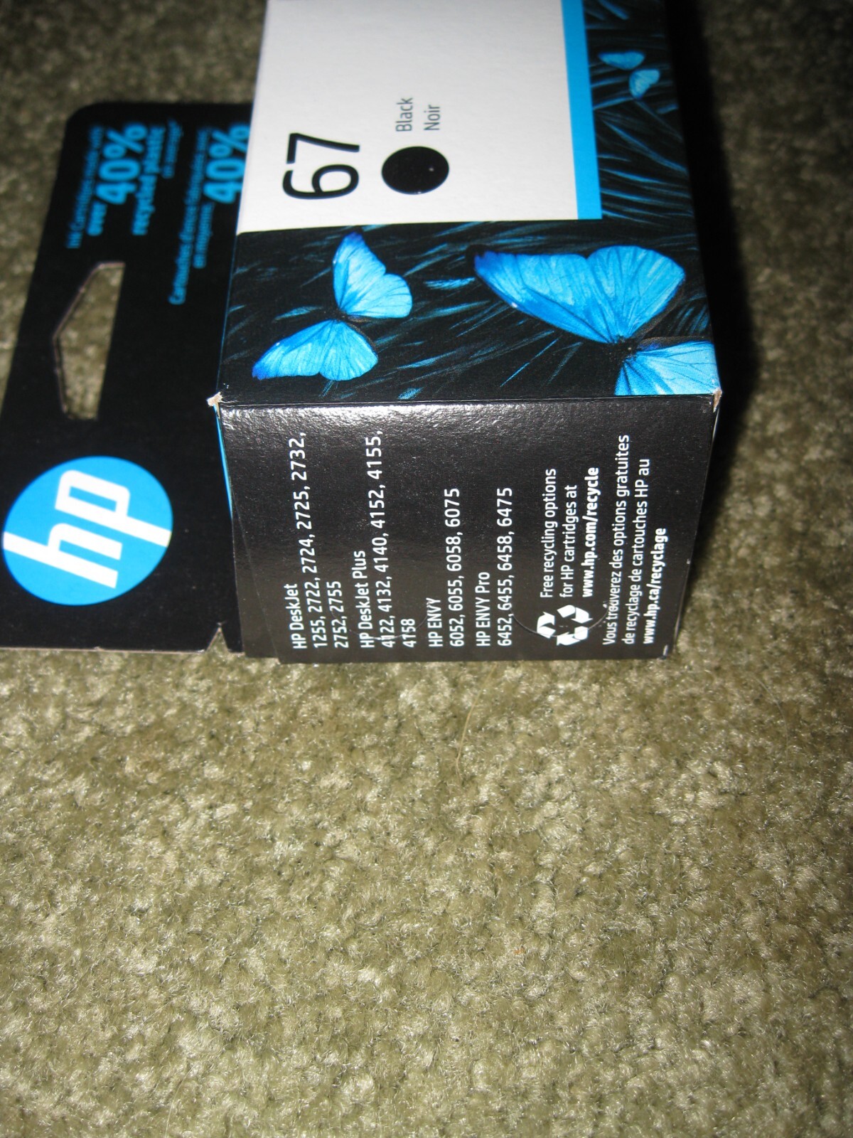 New Genuine HP 67 Black Ink Cartridge in Retail Box EXP 01/2028 Free Shipping