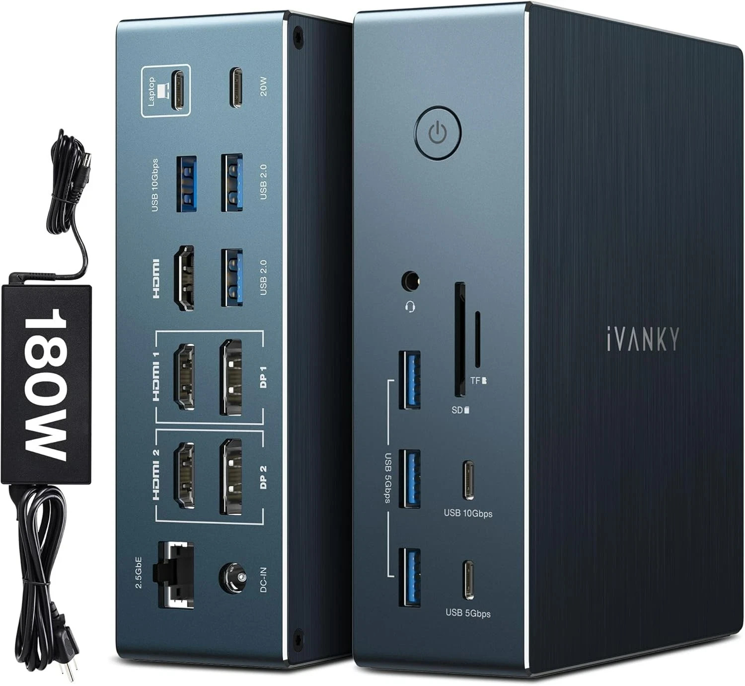 iVANKY FusionDock Pro 2- 20-in-1 DisplayLink Docking Station 3 Monitor
