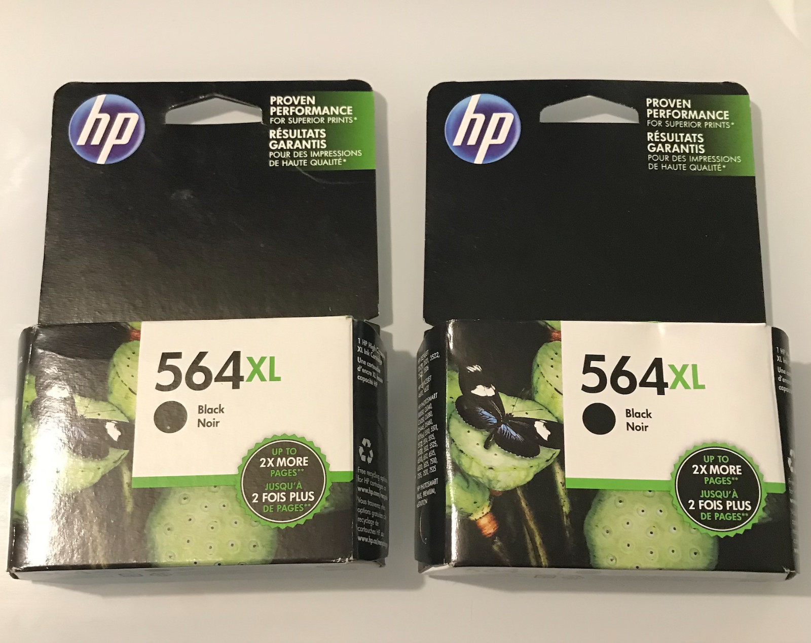 Genuine 2-PACK HP 564XL Black Ink Cartridge EXPIRED 100% Money Back Guarantee