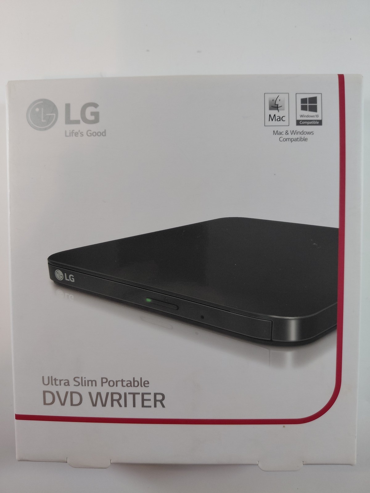 LG Ultra Slim Portable DVD Writer SP80ONB80 USB External for Mac & Windows
