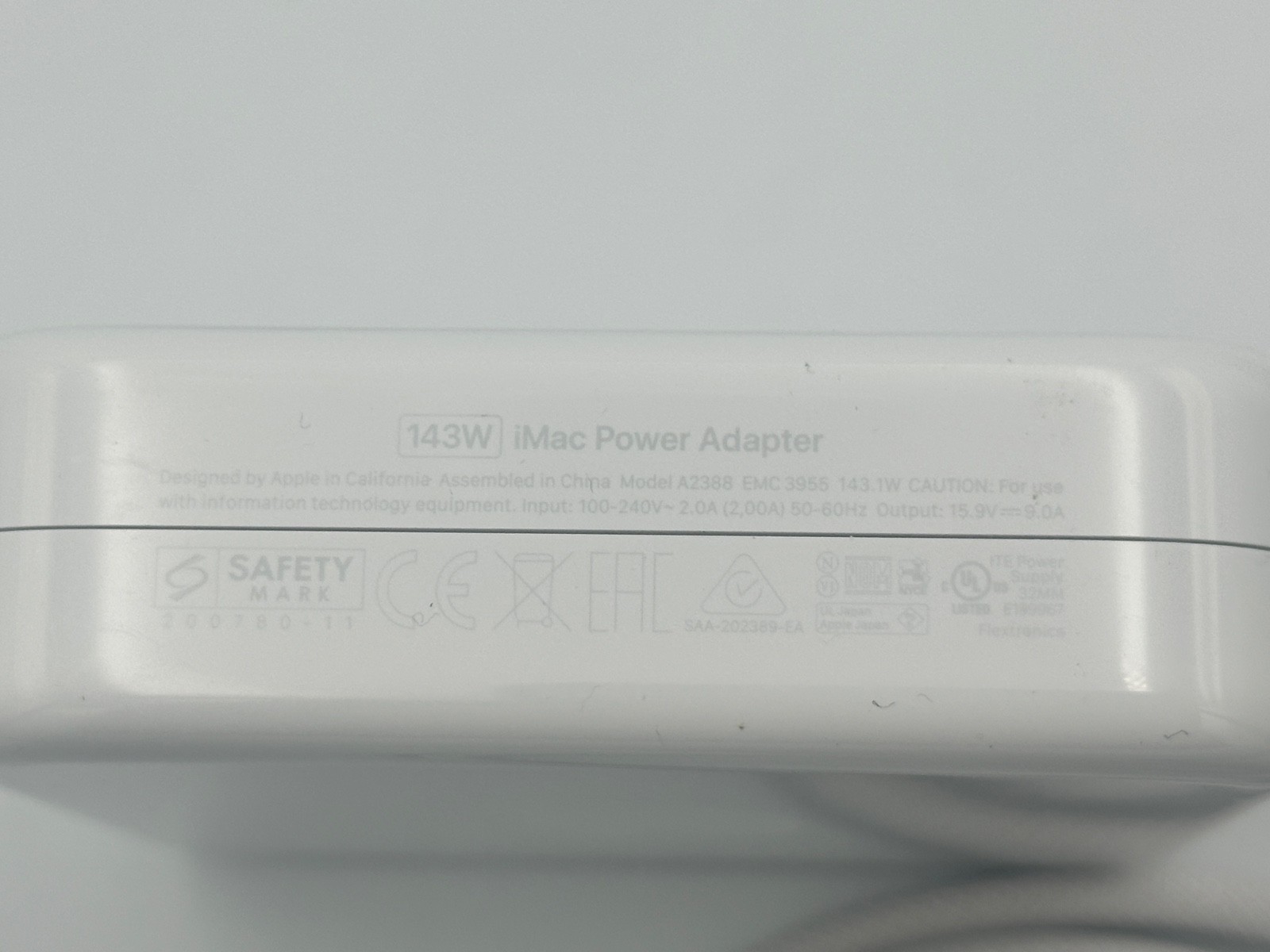 Genuine Apple iMac 24″ M1 143W Power Adapter Silver A2290