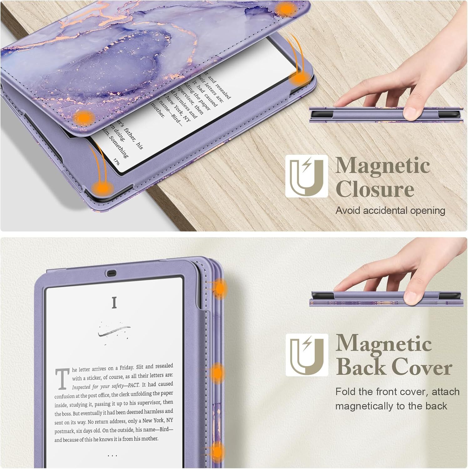 Case for 7″/6.8″ Kindle Paperwhite(12th/11th Gen-2024/2021) Foldable Stand Cover