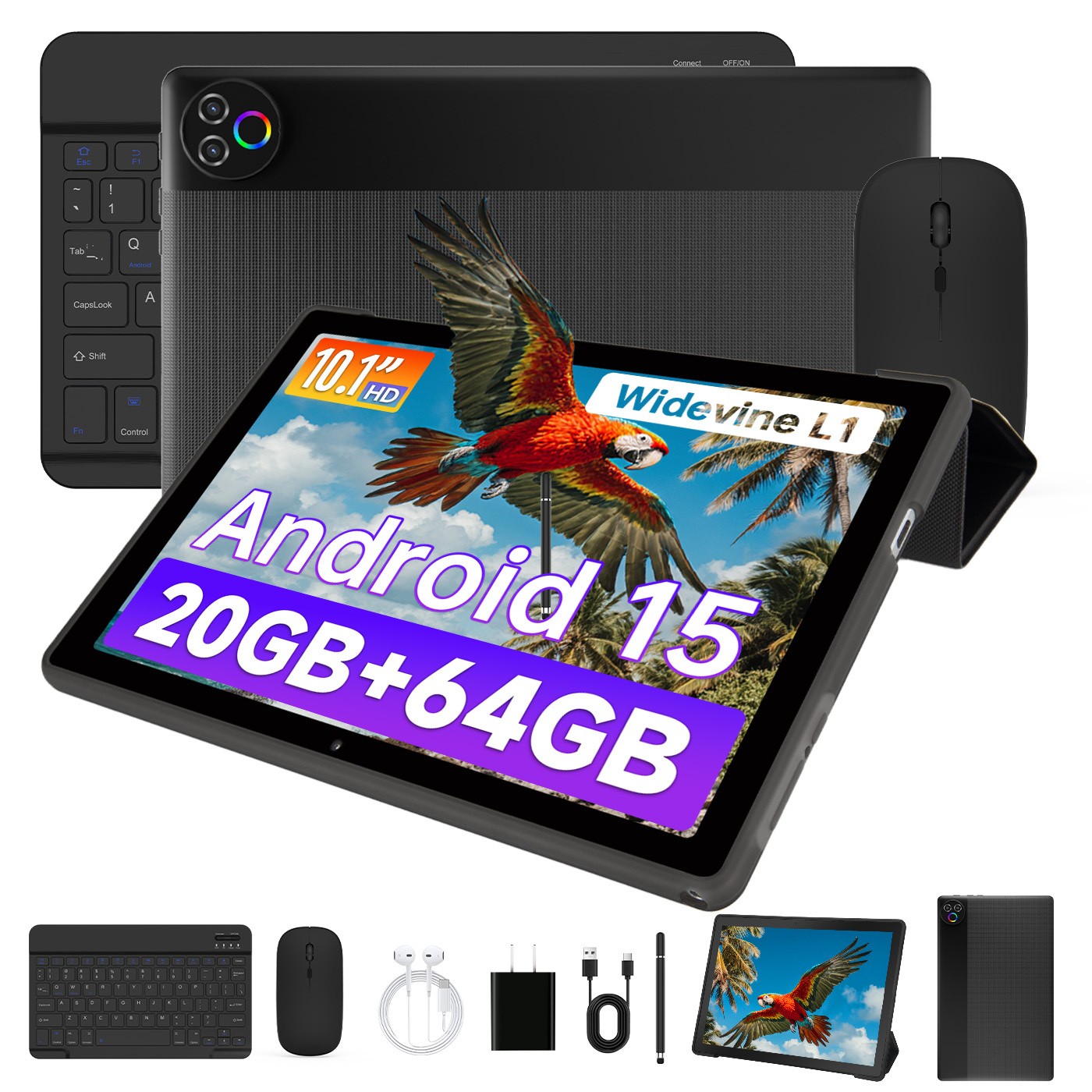 AEEZO 10″ Tablet Android 15 Tablets 3+64GB Octa-Core 5G WiFi Dual Camera Google