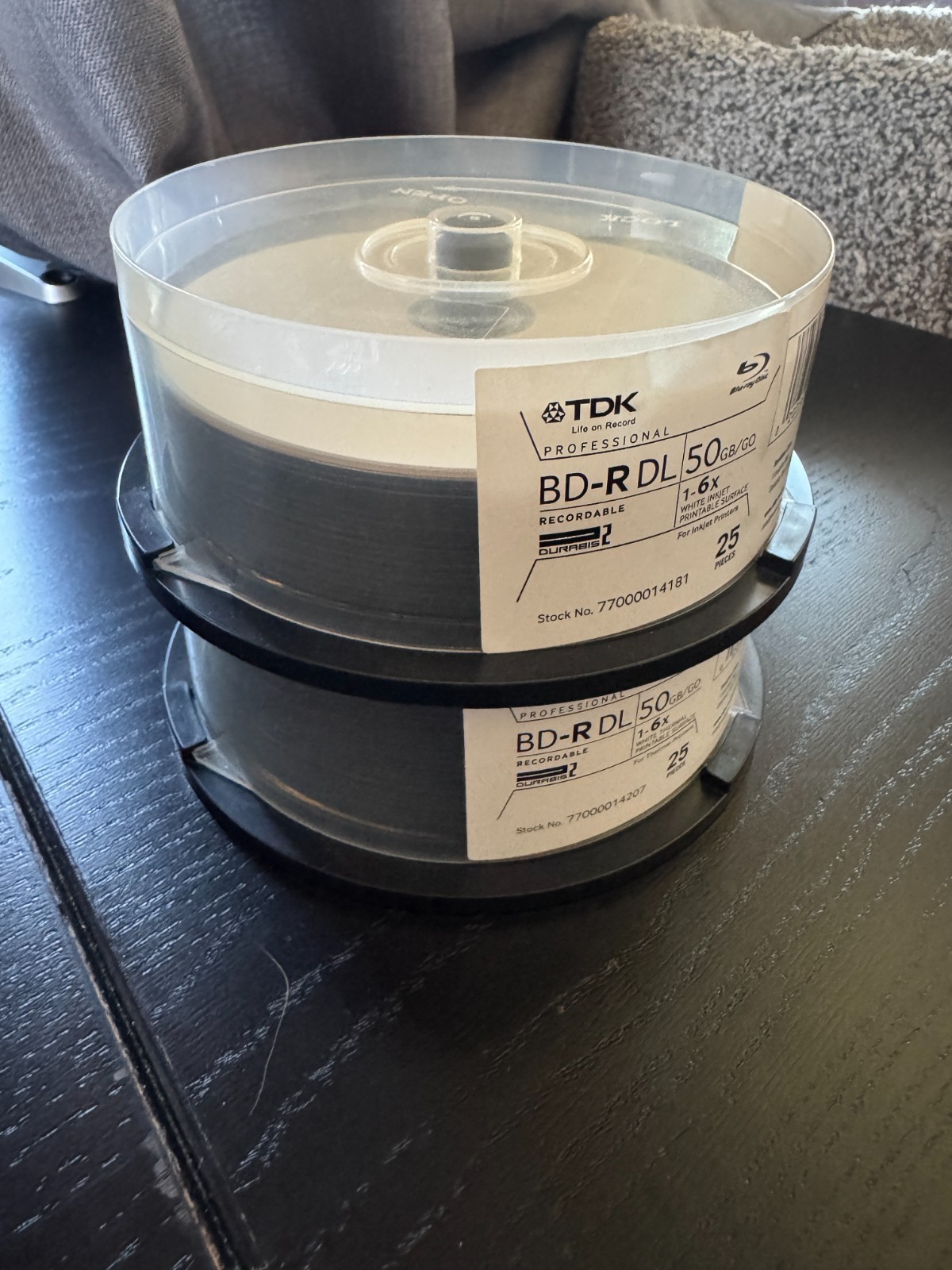 TDK Pro Blu-Ray BD-R Discs 1-6x 50GB Dual Layer – 25 Discs + 19 Discs, Inkjet