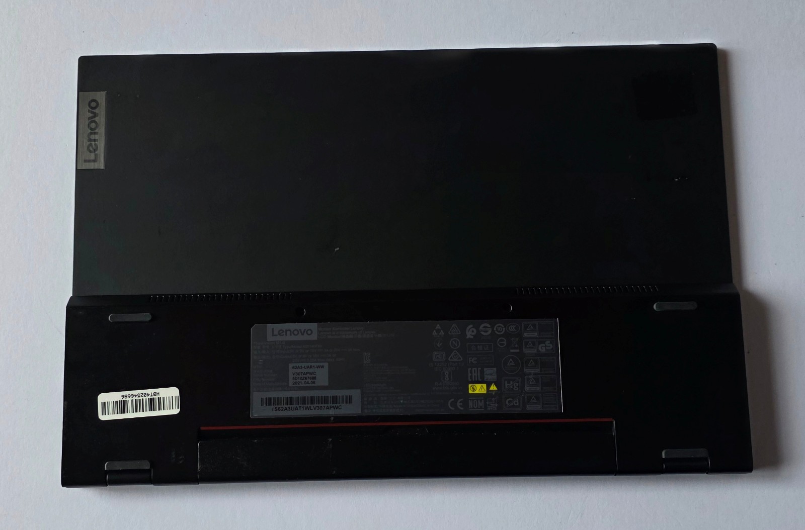 Original Black Lenovo ThinkVision M14t USB-C LED DISPLAY MONITOR ONLY -A20140FX0