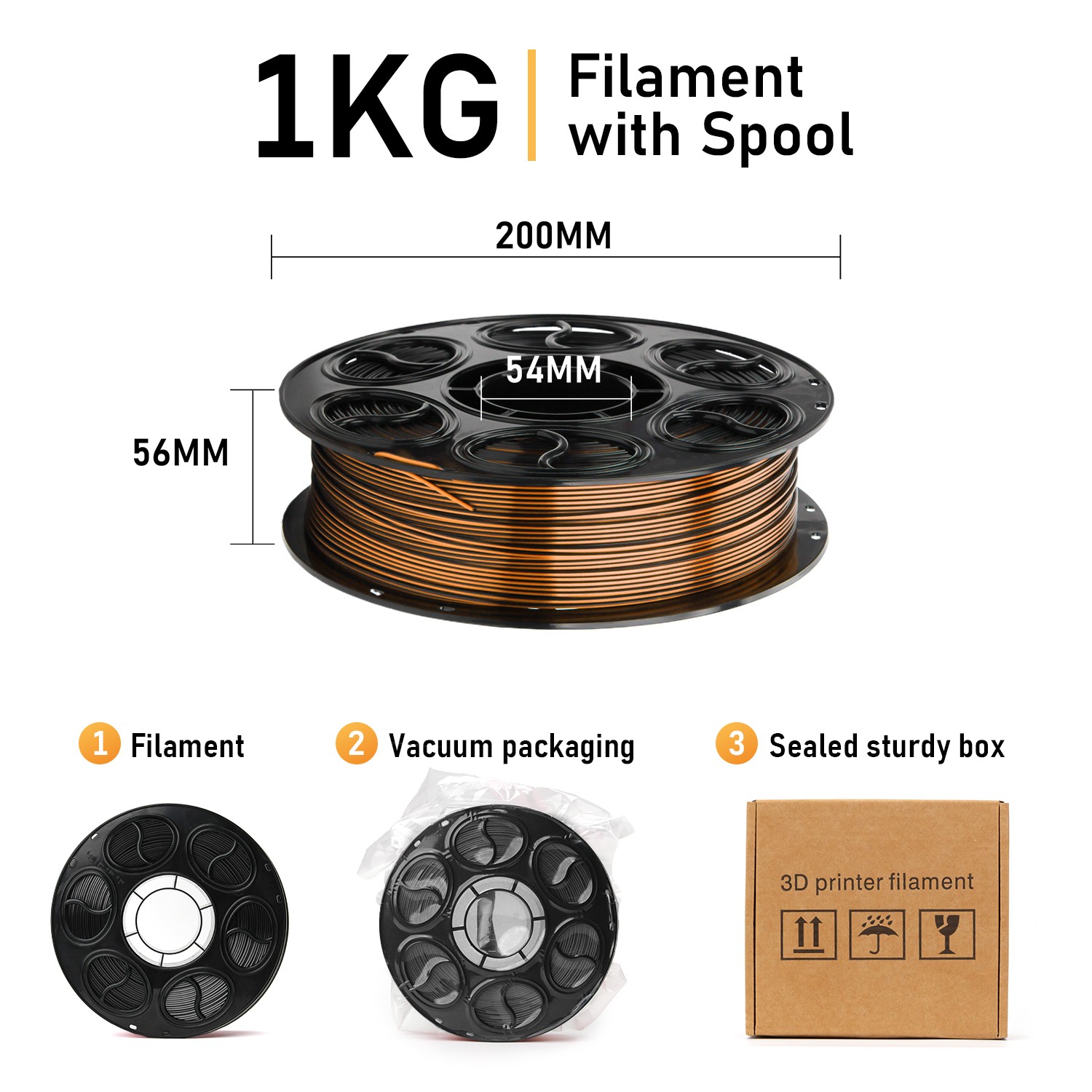 FILAZOO Hyper 3D Printer Filament 1KG 1.75mm 200-300mm/s PLA Silk Filament