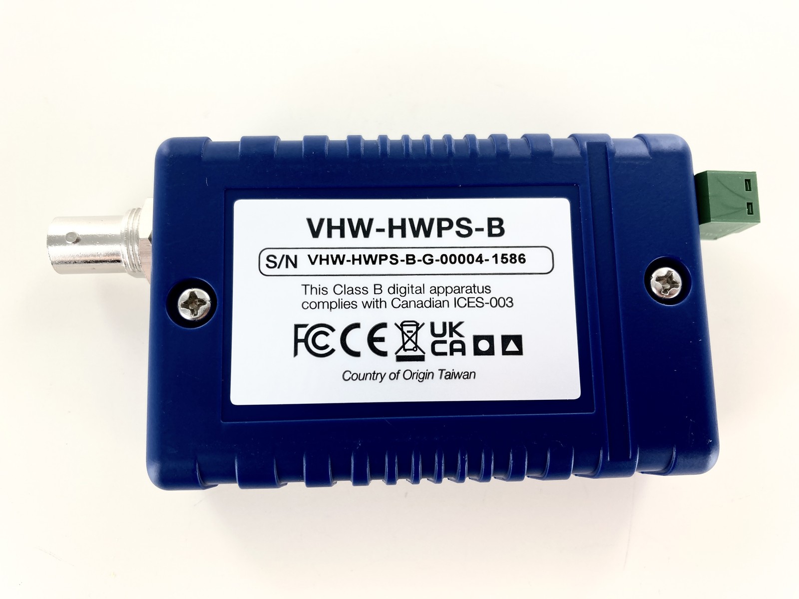 Veracity VHW-HWPS-B Highwire Powerstar Ethernet & POE Over Coax Adapter BASE