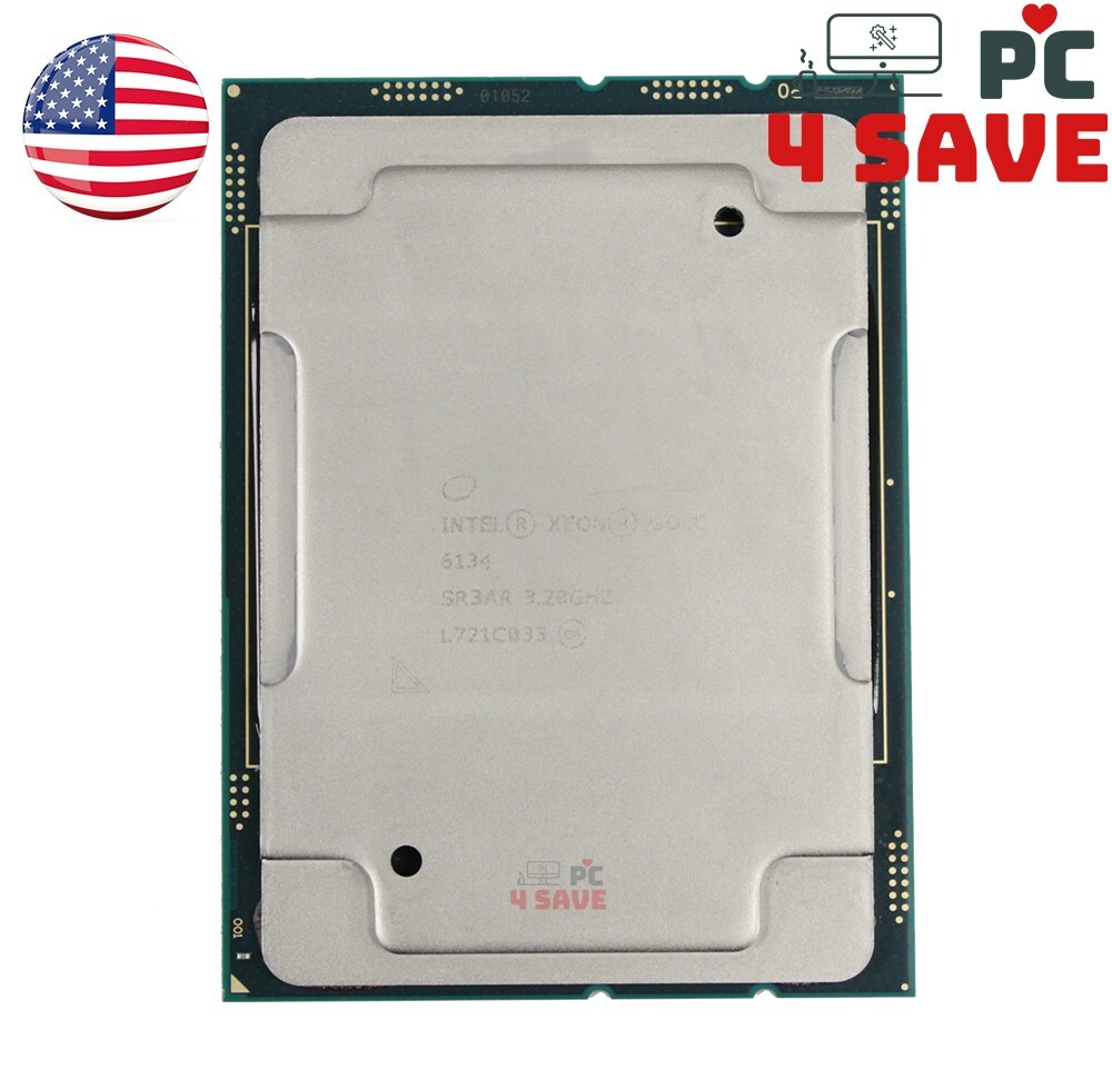 SR3AR Intel Xeon Gold 6134 3.20Ghz 8-Core 24.75MB LGA3647 Server CPU Processor