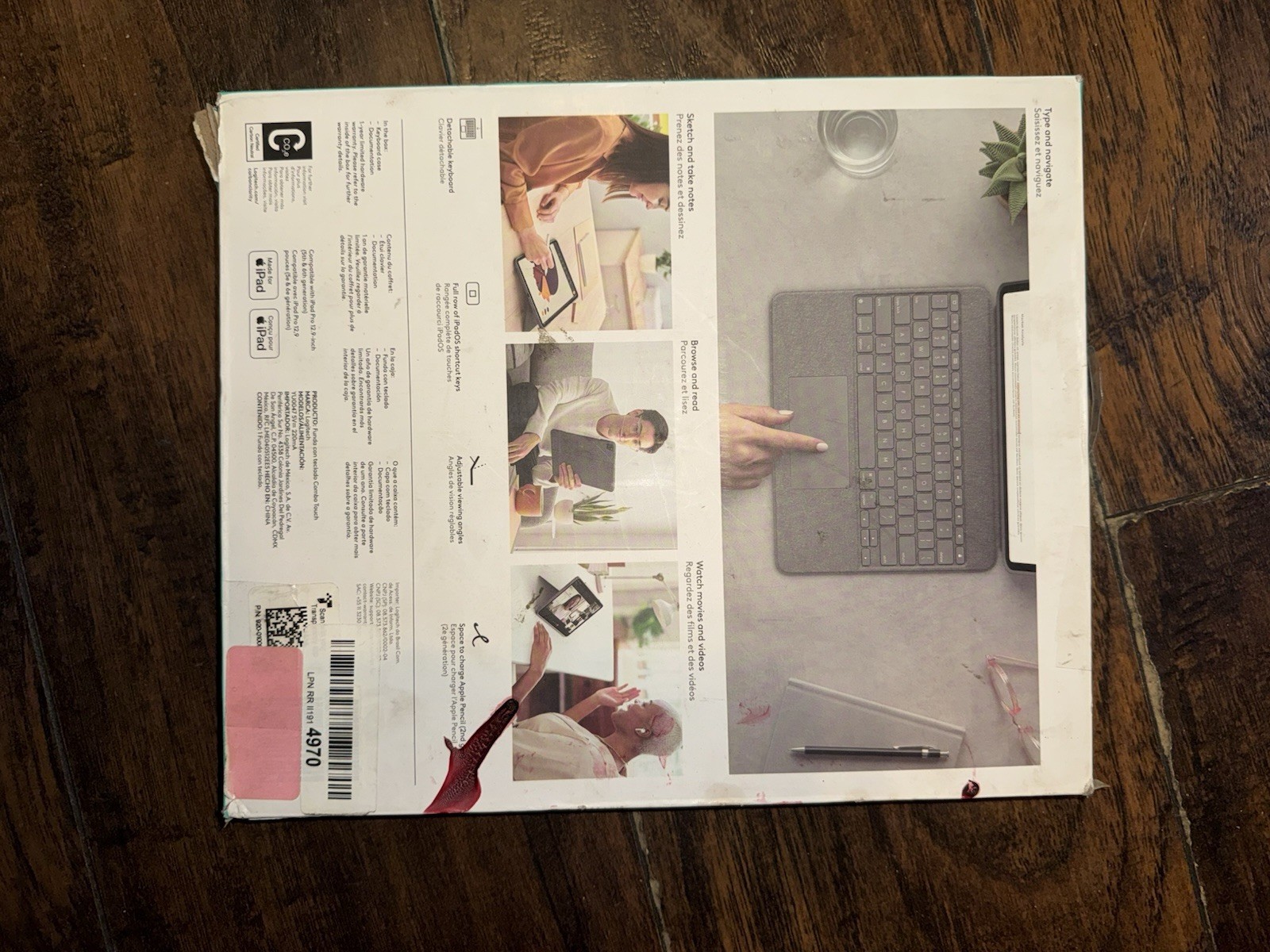 Logitech Combo Touch Backlit Detachable for iPad Pro 12.9 5th/6th Gray