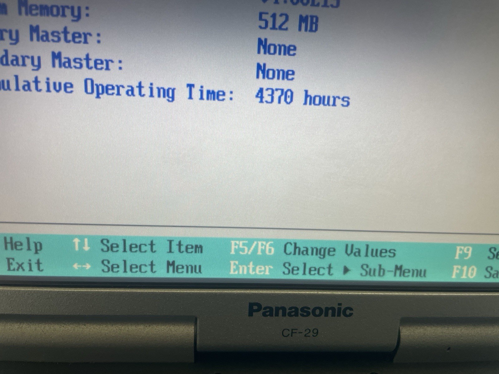 PANASONIC CF 29 Toughbook Laptop 1.60GHz Pentium M 512MB RAM NO HDD FOR REPA