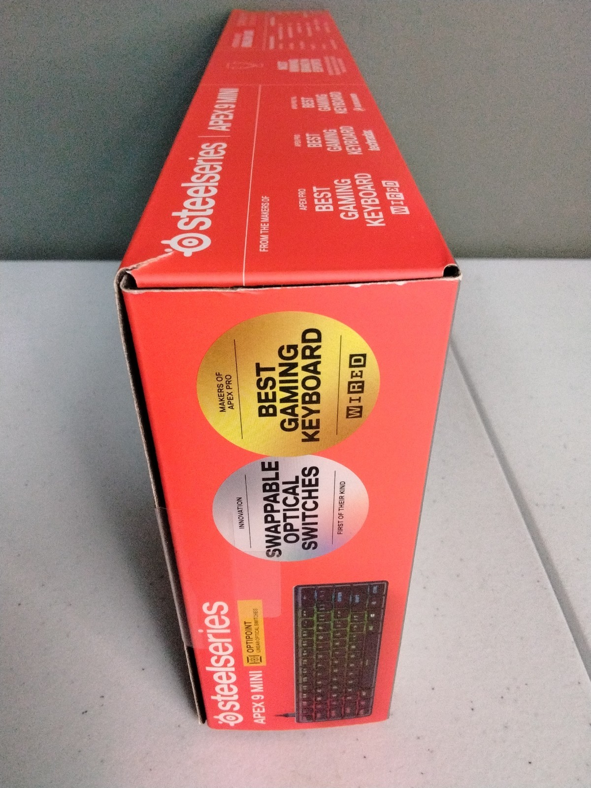 SteelSeries Apex 9 Mini HotSwap Optical Mini Keyboard 60% Compact New & Sealed!