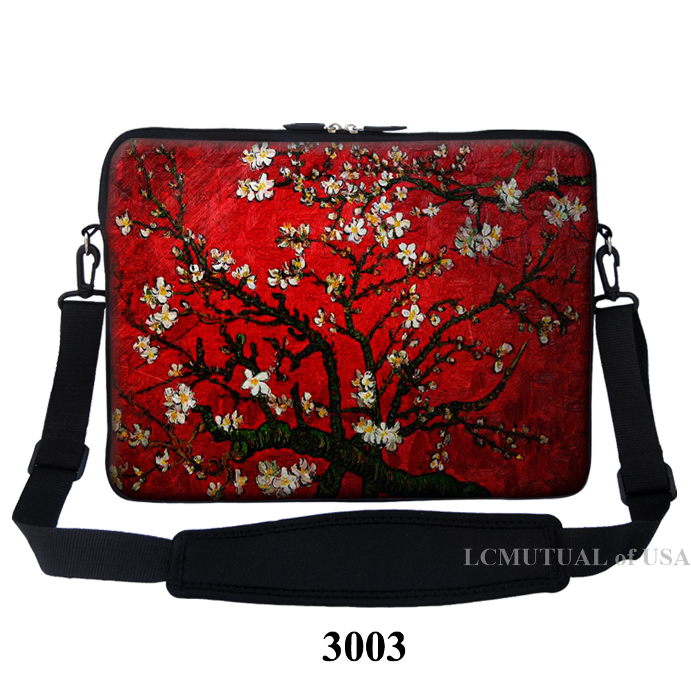 Water Resistant Neoprene Laptop Sleeve Bag Case Shoulder Strap 12 to 17.3 inch