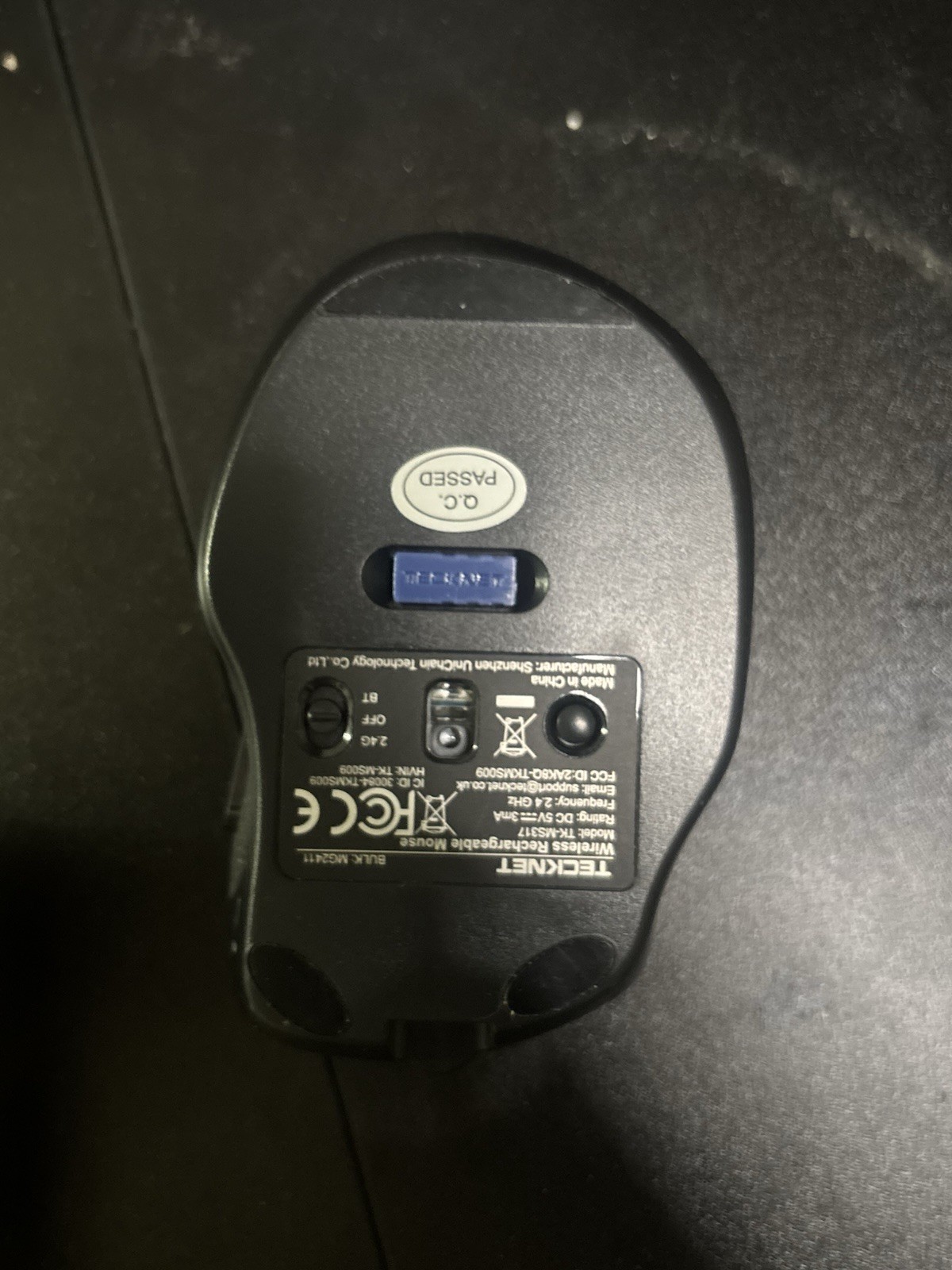 TECKNET Wireless Optical Mouse Black model TK-MS317