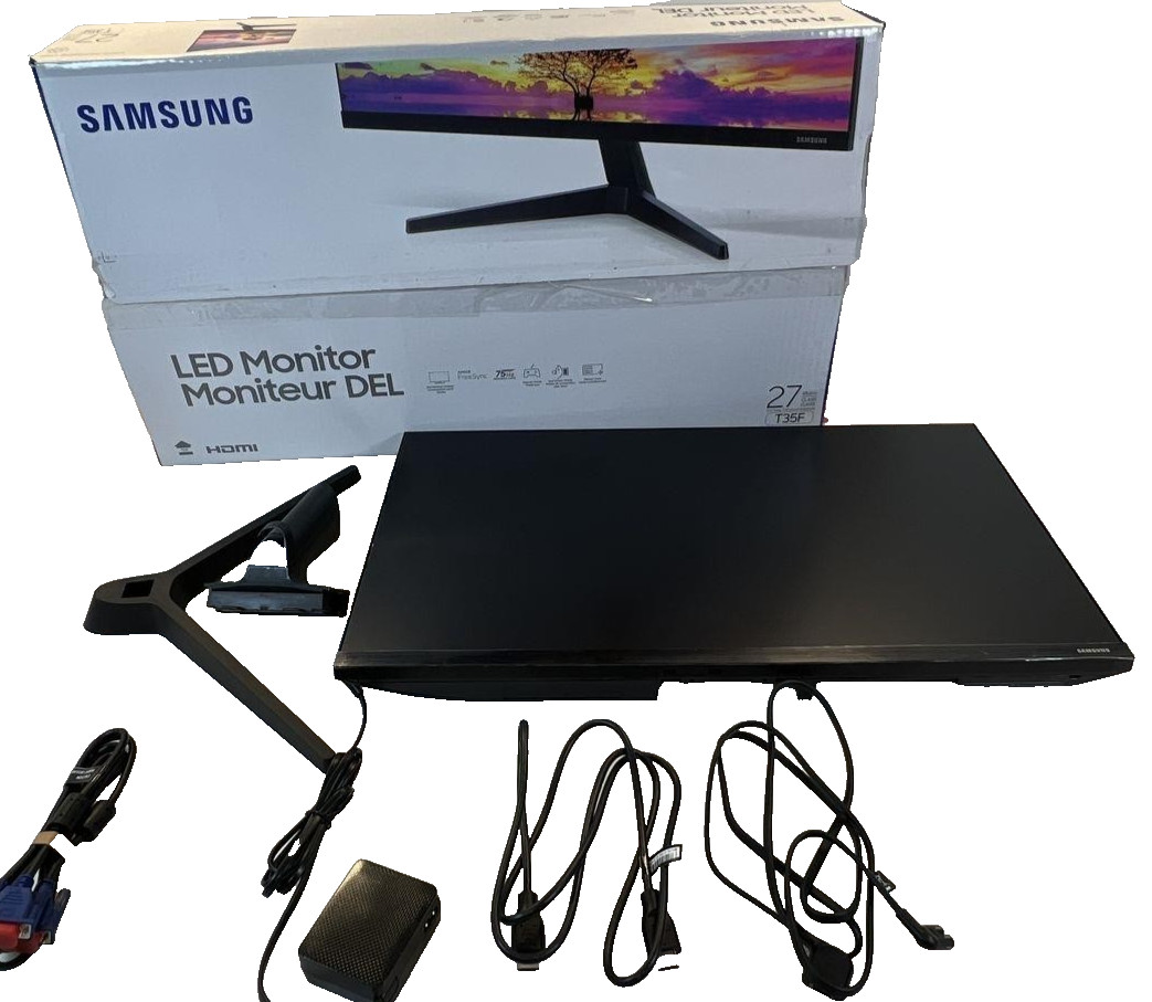 Samsung 27″ T35F FHD IPS Monitor – 75Hz FreeSync – HDMI, Stand, Box – Open Box