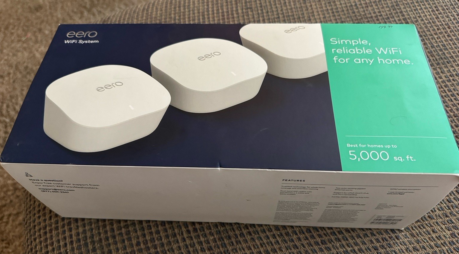 NEW eero Mesh 3rd Gen Wi-Fi Router/Extender 3-Pack White #J010311
