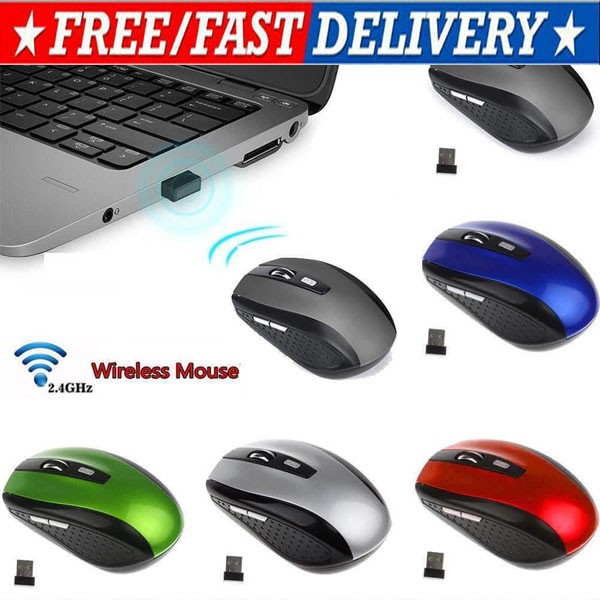 Wireless Optical Mouse Mice 2.4GHz USB Receiver For Laptop PC Computer DPI lot