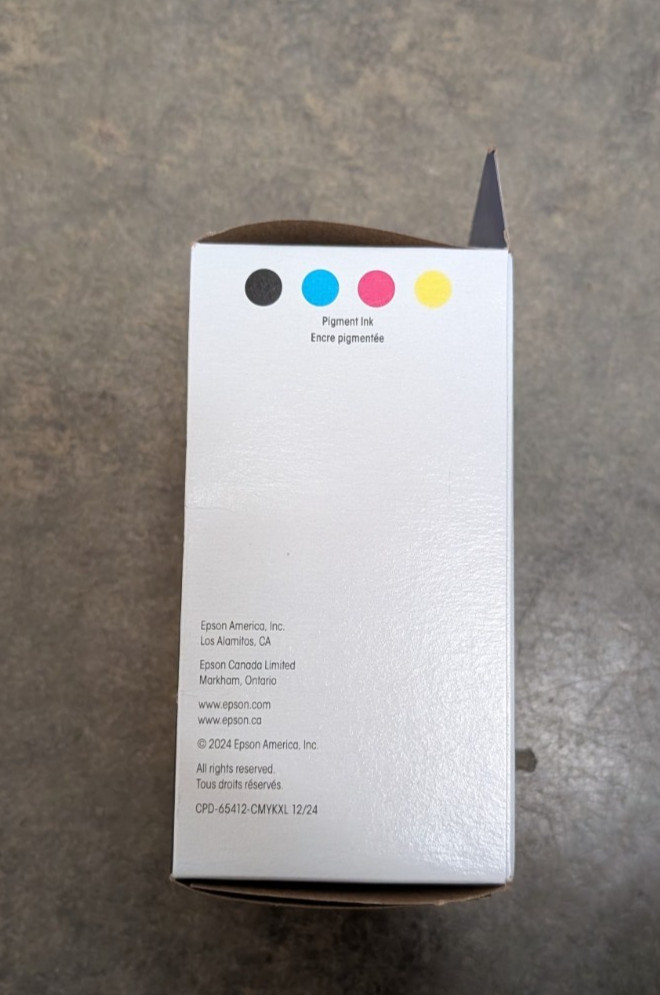 Epson 812XL Ink Cartridges 4-Pack Black Cyan Magenta Yellow Exp 07/2028 Genuine