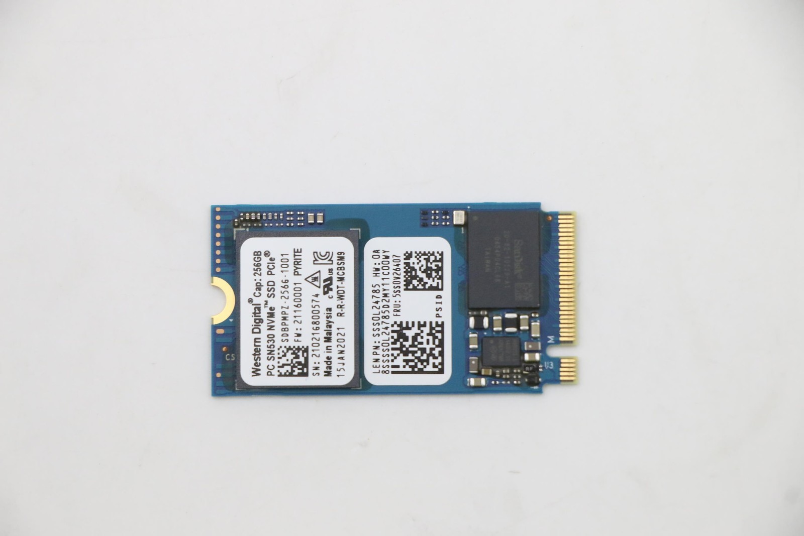 5SS0V26407 Lenovo SSD 256GB NVMe PCIe M.2 2242
