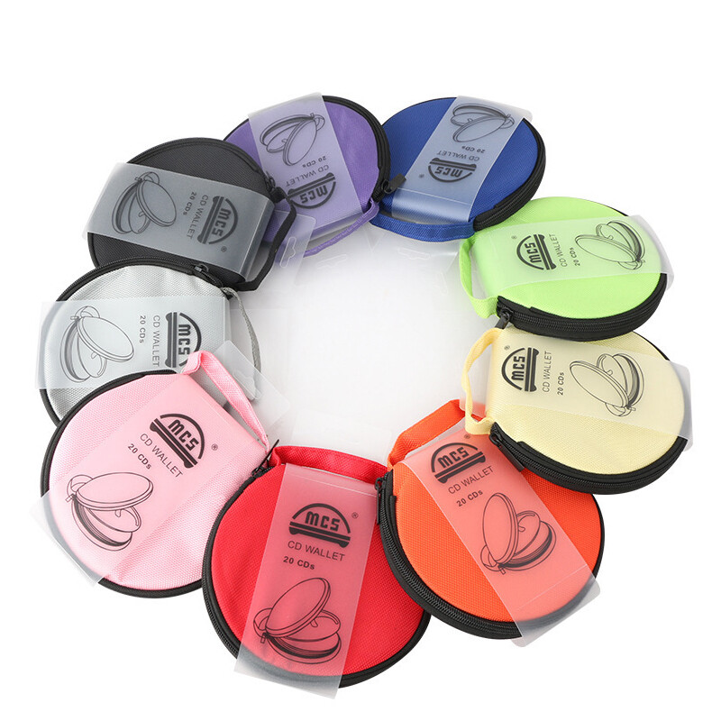 Round CD Discs Holder Case DVD Storage Car Home Travel 20 Disc Bag Pouch Wallet