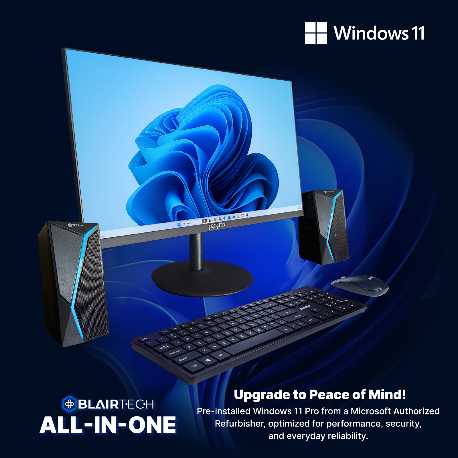 BlairTech All-in-One Desktop Intel i5 8th Gen 16GB RAM 512GB SSD Windows 11 Pro