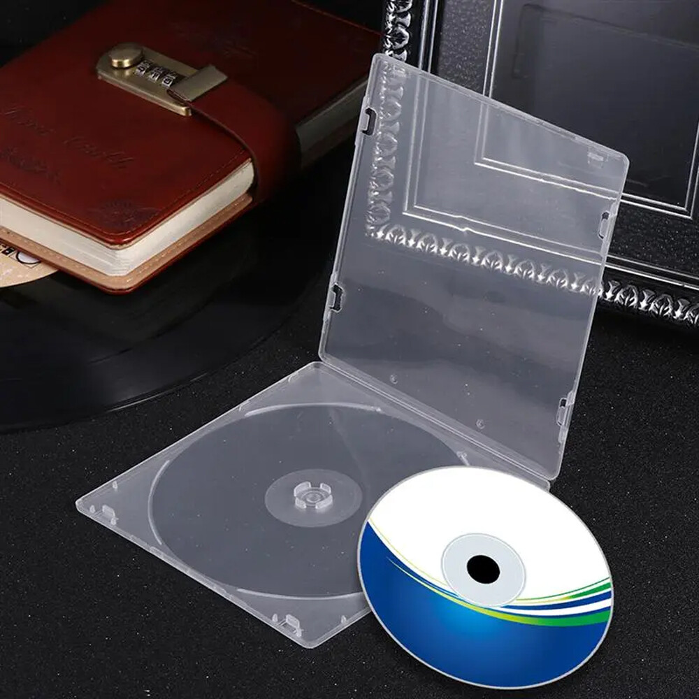 20/50/100/150 Pack Slim Clear CD Jewel Cases Single DVD Disc Storage Clear Tray