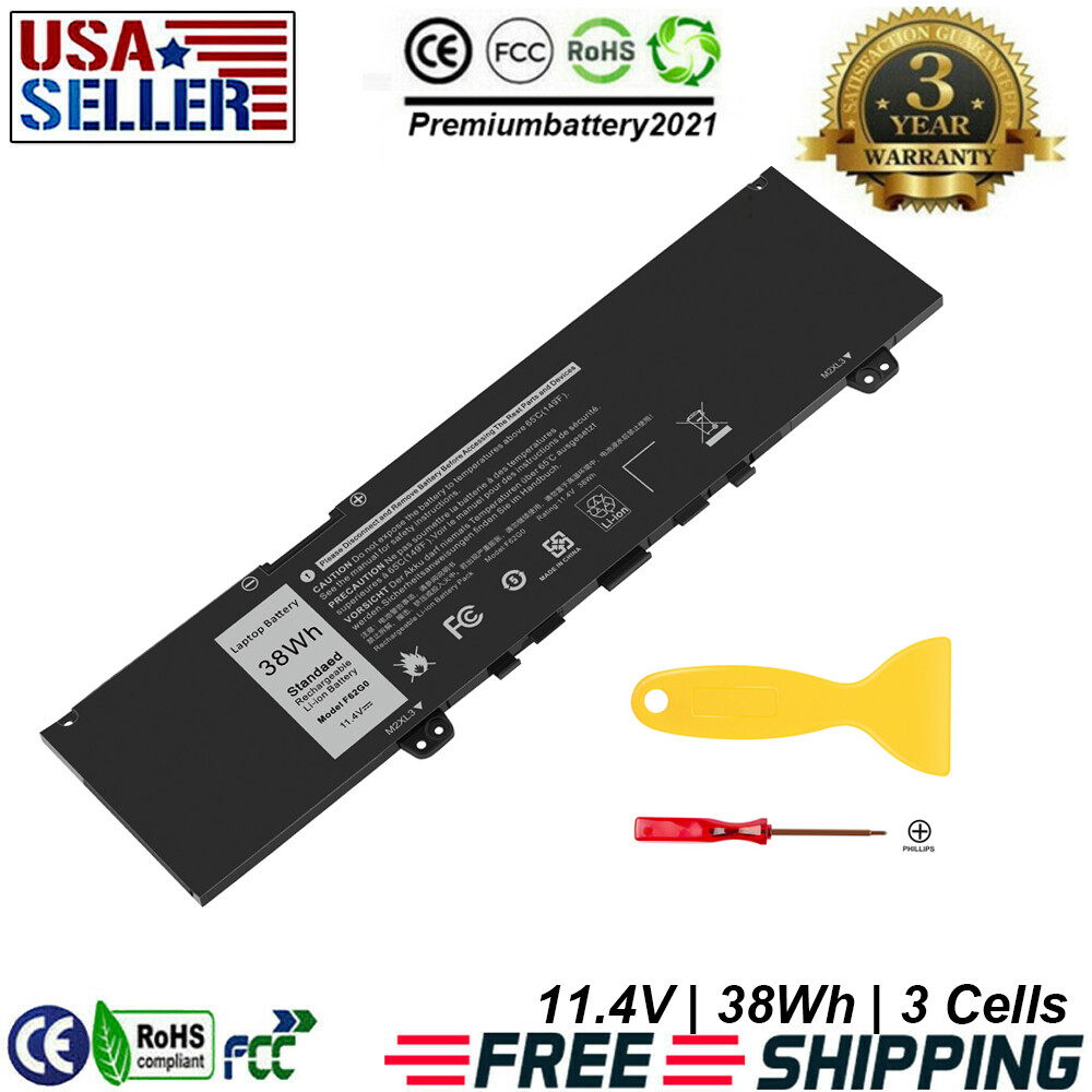 Battery for Dell Inspiron 13 7000 2-in-1 7373 7386 7370 7380 5370 F62G0 RPJC3 US