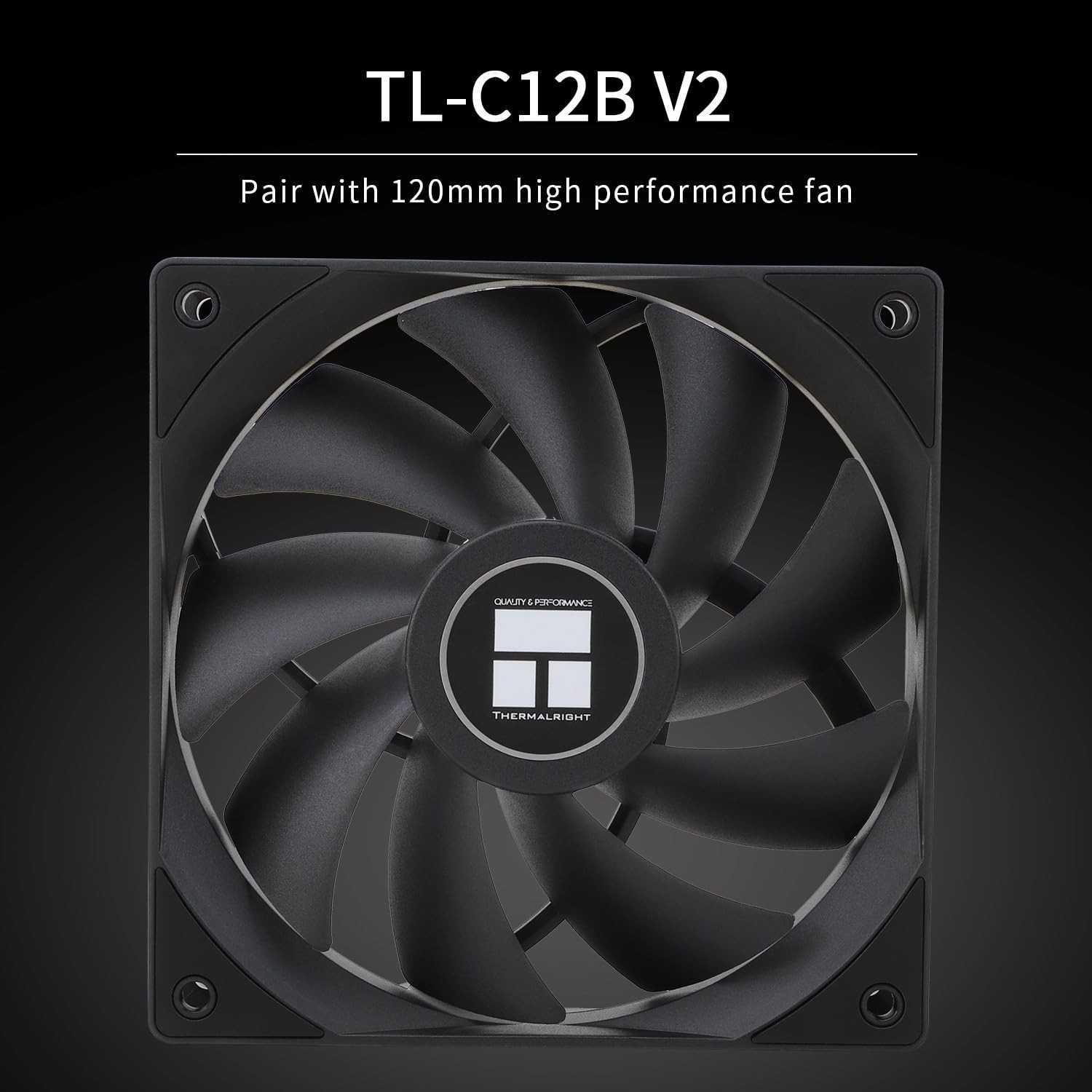 Thermalright TL-C12B-S V2 120mm ARGB CPU Fan, 1500RPM, PWM, Quiet, ARGB Mirror L