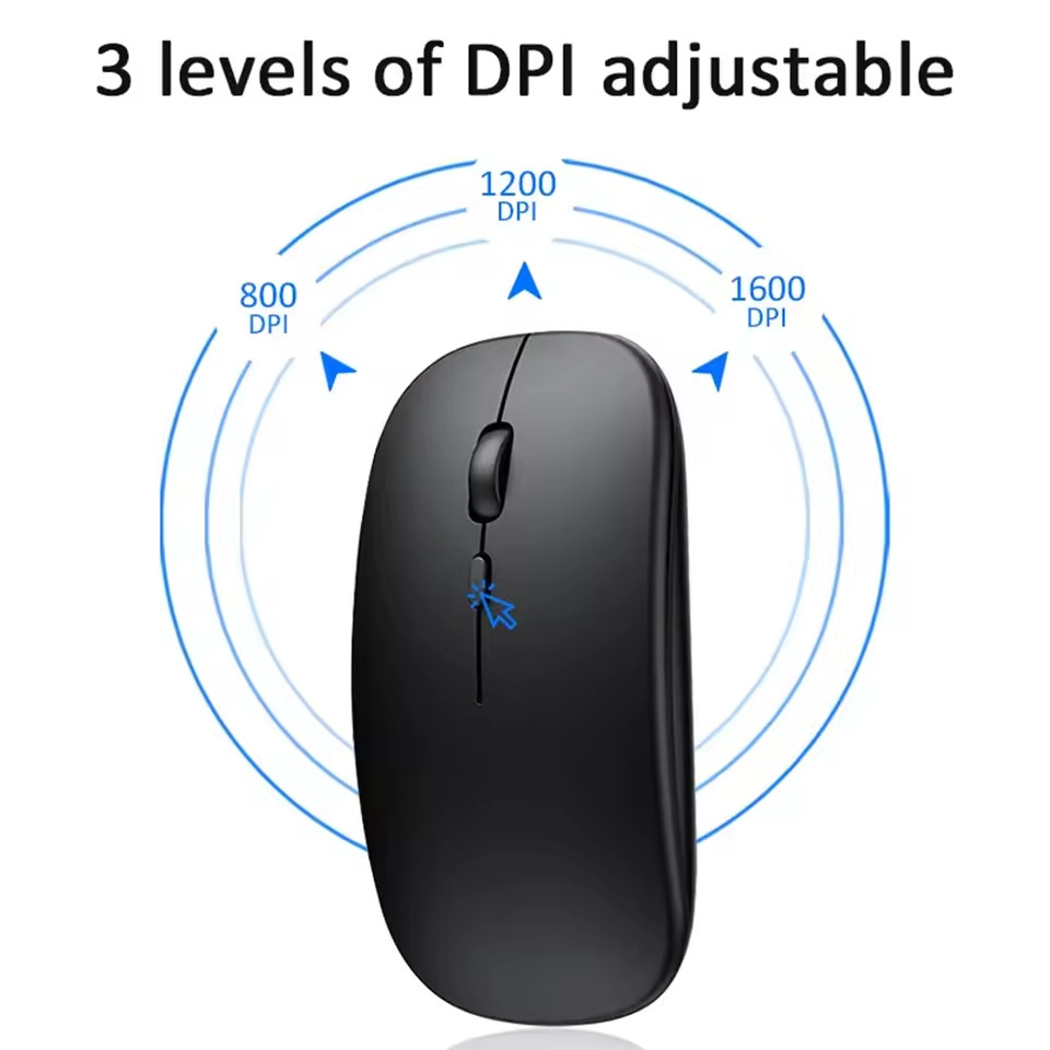 Slim Wireless Mouse 2.4GHz Optical Mice 1600DPI Ergonomic Mouse: New – Fast Ship