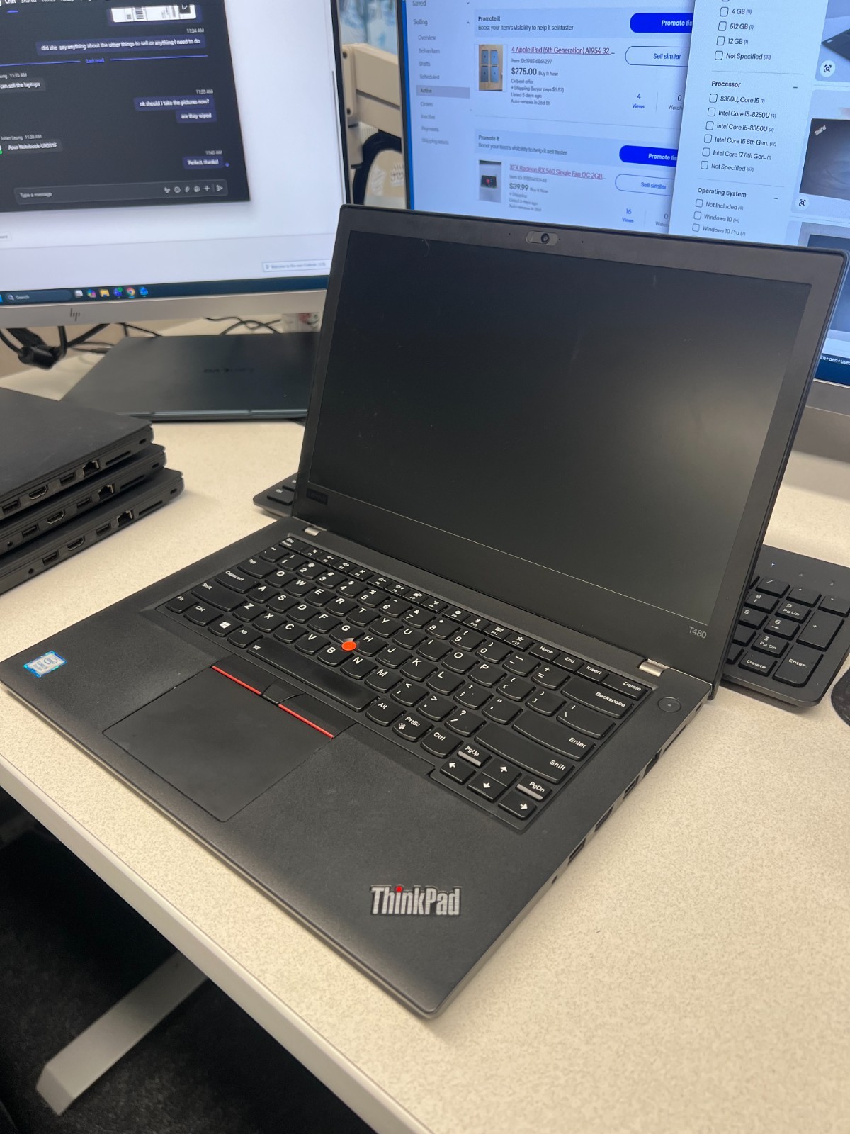 4 Lenovo ThinkPad T480s Core i5-8250U 1.60 GHz 16 GB DDR4