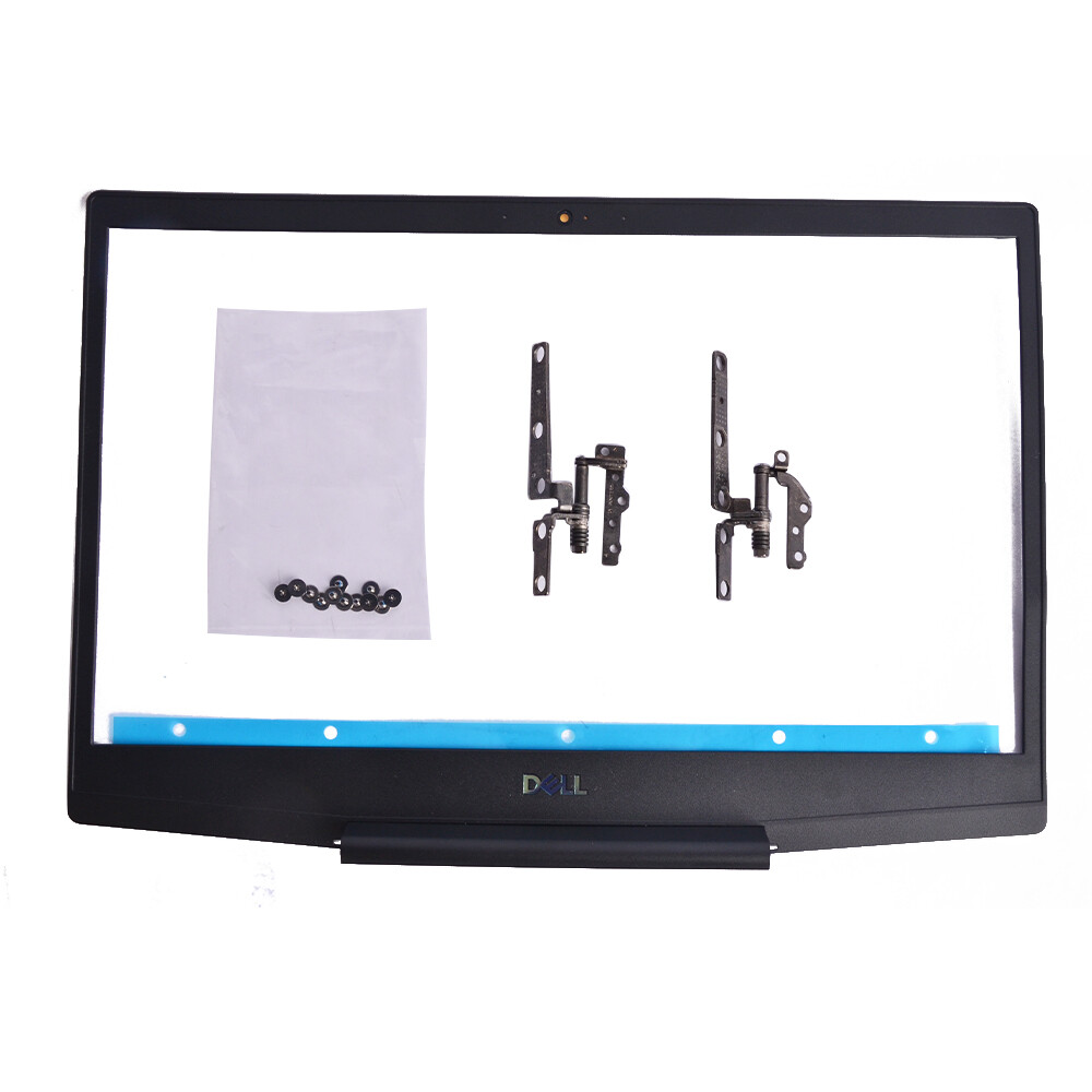LCD Back Cover Blue Logo 747KP+LCD Front Bezel+Hinges+Screws For Dell G3 15 3590
