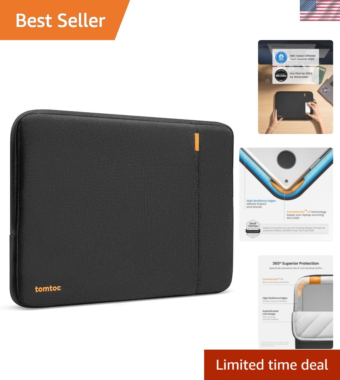 360° Protection Laptop Sleeve for 13-Inch Devices – Eco-Friendly Design