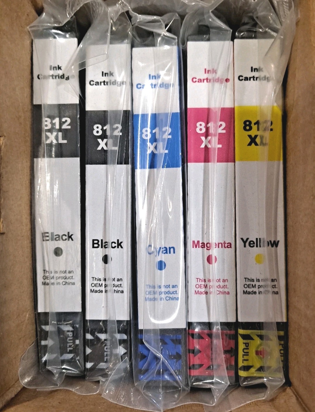 5 PACK 812XL Ink Cartridges For Epson WorkForce WF-7840 WF-7820 WF-7310 New