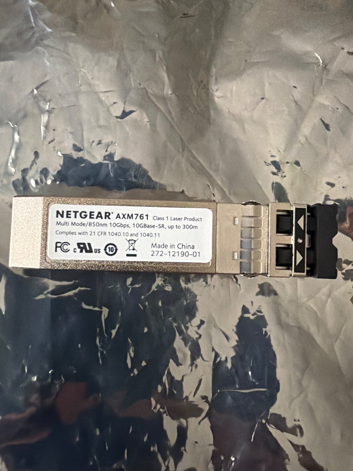 NETGEAR ORIGINAL AXM761 Multi Mode/850nm 10Gbps, 10GBase-SR up to 300M Tranciver