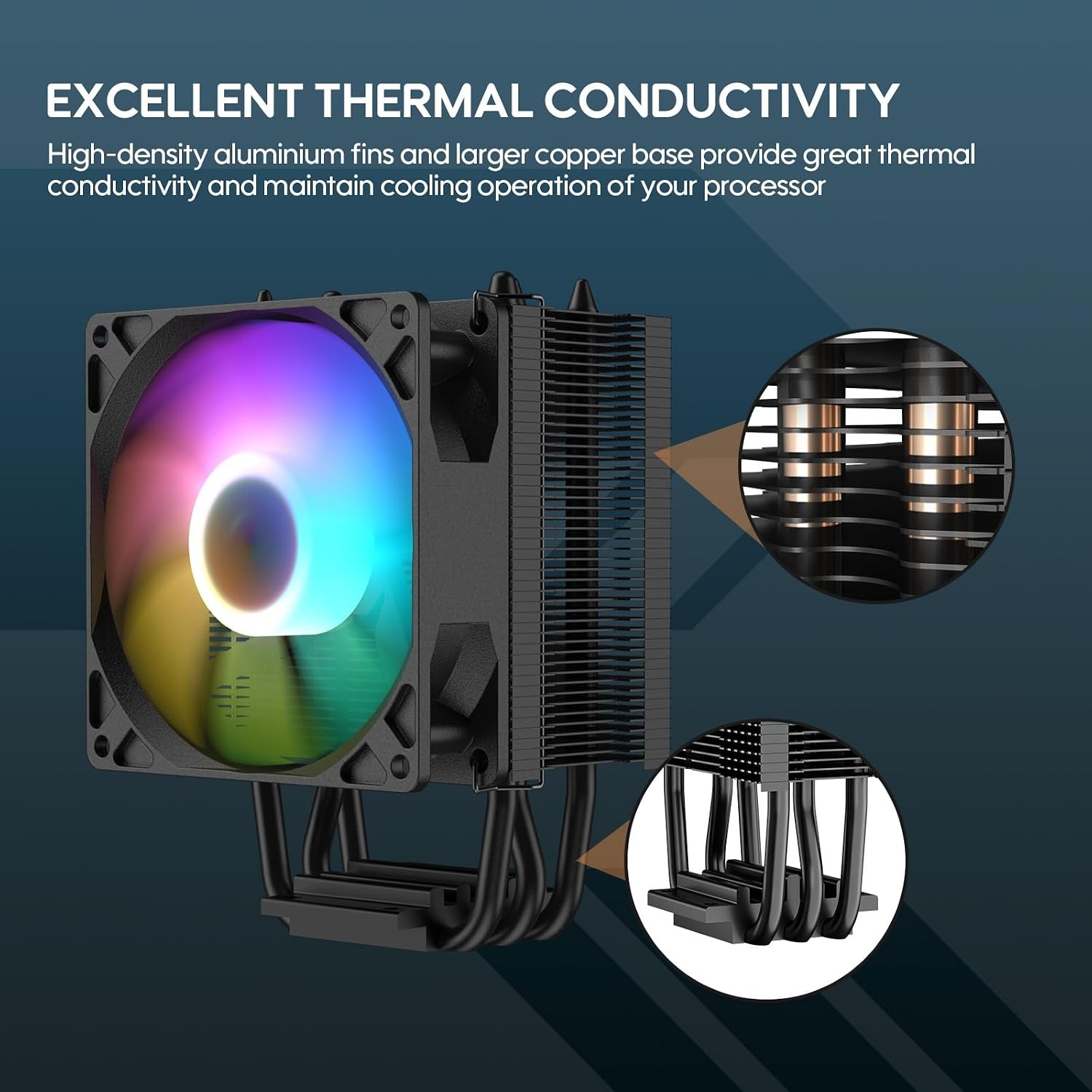 Efficient V3 CPU Cooler – Compact 133mm Design for AMD & Intel Systems