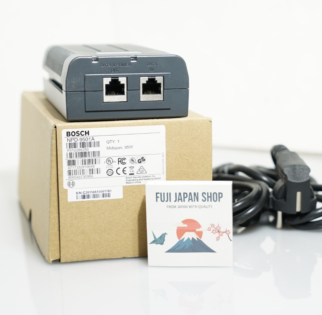 BOSCH NPD-9501A High PoE Midspan 95W Single Port 802.3at/af AC Input New