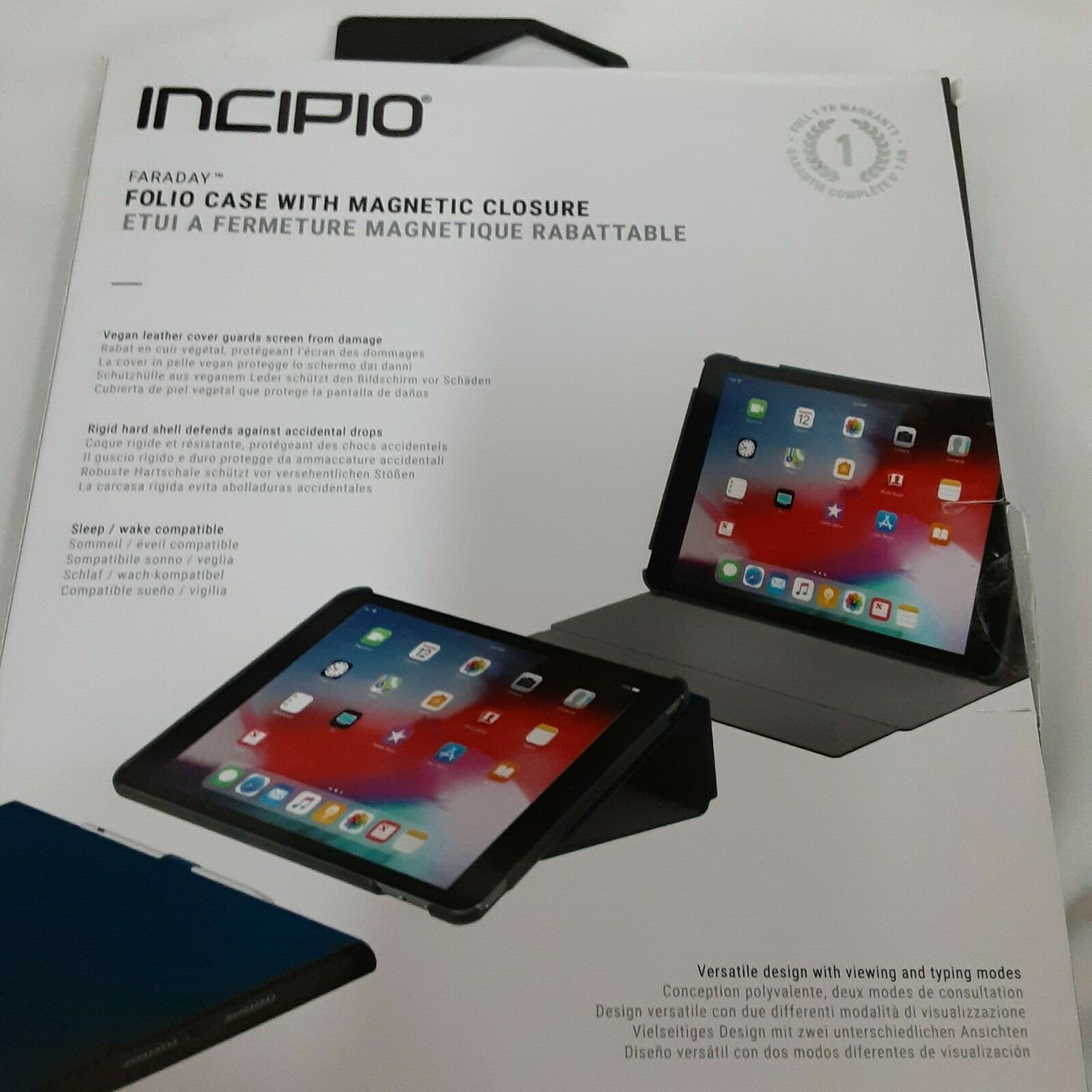 Incipio Faraday Folio Case Cover Magnetic Closure for iPad 9.7 (2017-2018) Navy