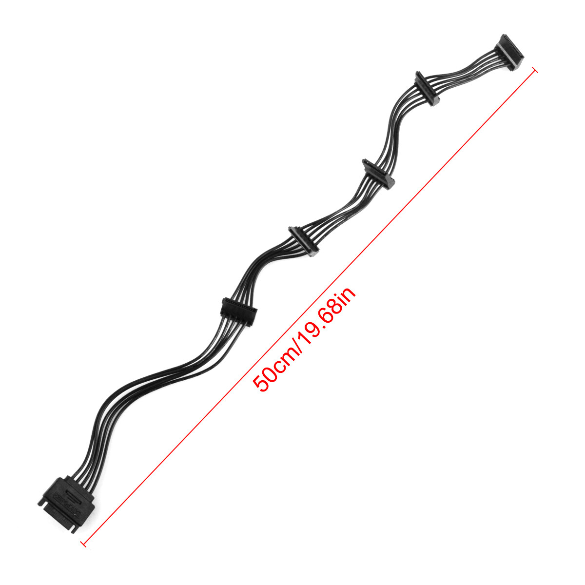 15 Pin 1 Male To 8 Female SATA Computer Hard Drive Splitter Adapter Power Cable