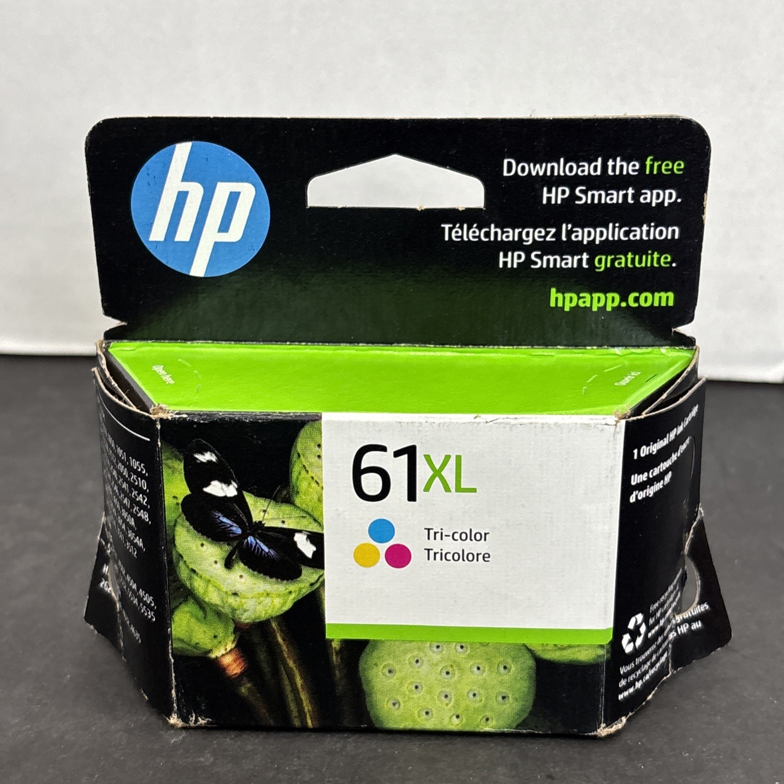 Genuine HP 61XL TRI-COLOR High Yield Ink Cartridge – Exp: 2/2025