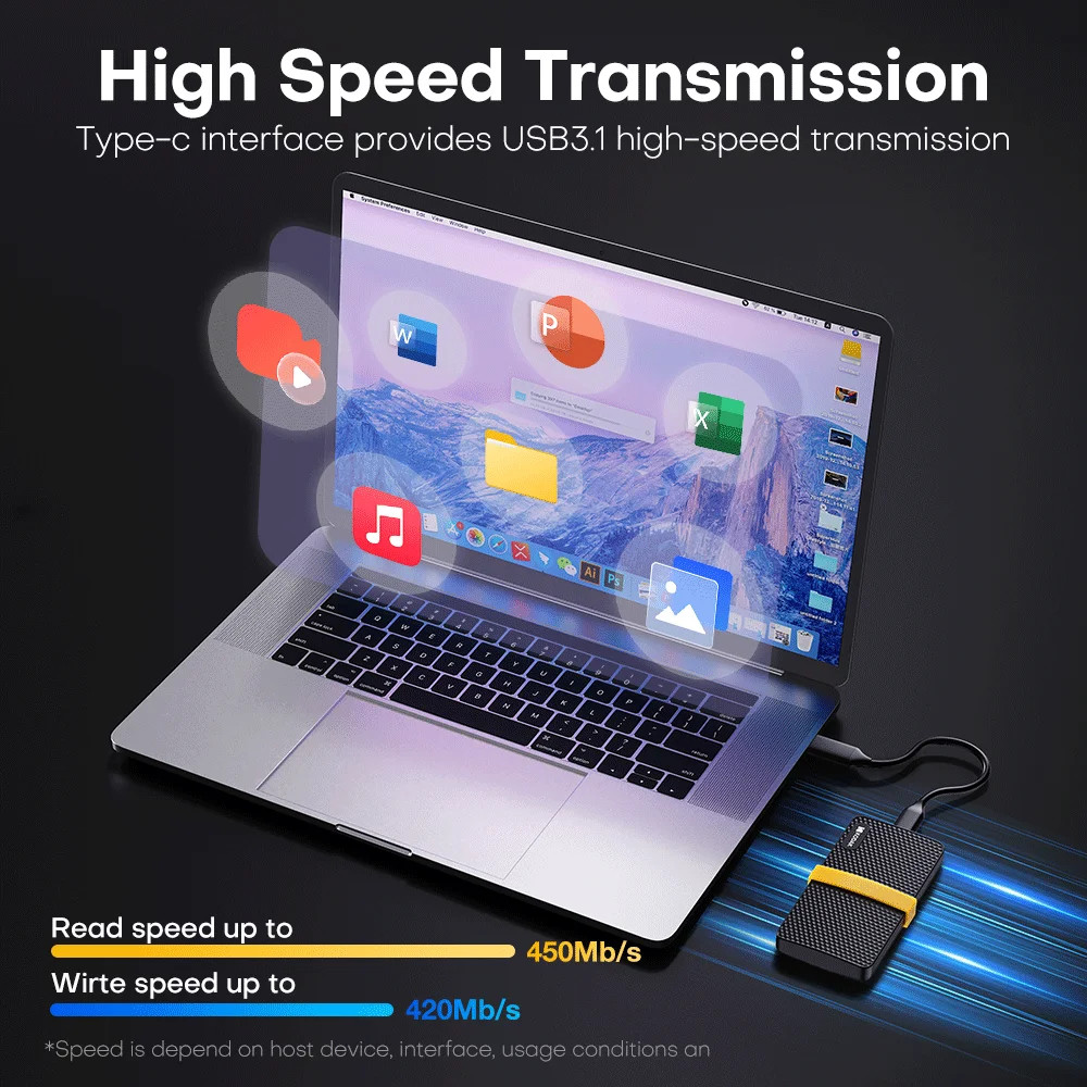 Kodak Portable SSD External Solid State Drives Hard Disk 256gb 512gb 1tb 450MB/s