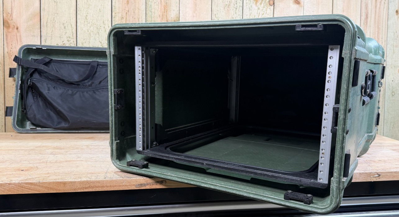 ECS Server Rack Rackmount 6U 19″ X 24″ Waterproof Storage Case W/ Rack Green
