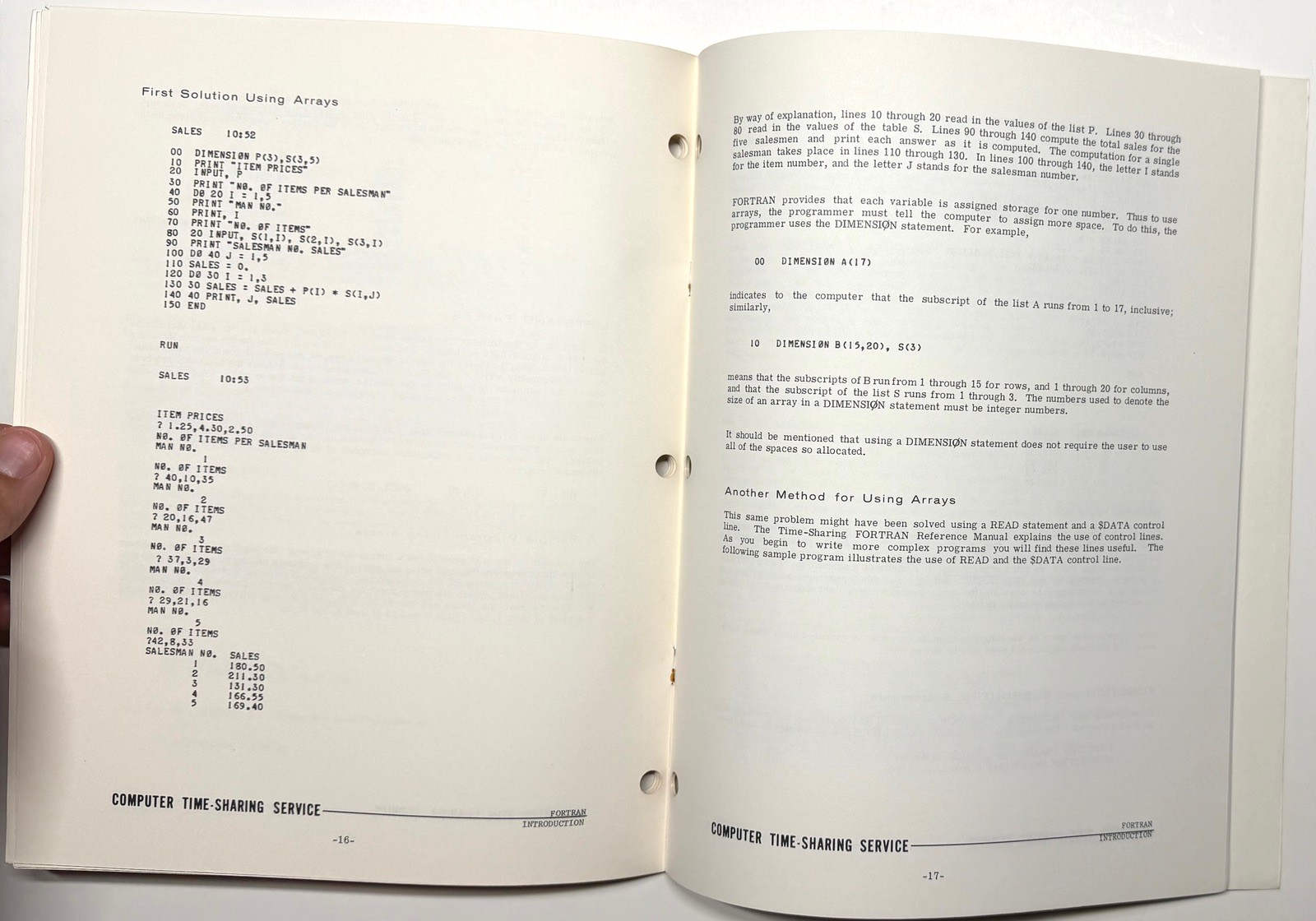 1968 GE GENERAL ELECTRIC TIME SHARING FORTRAN PROGRAMMING COMPUTER MANUAL 227106