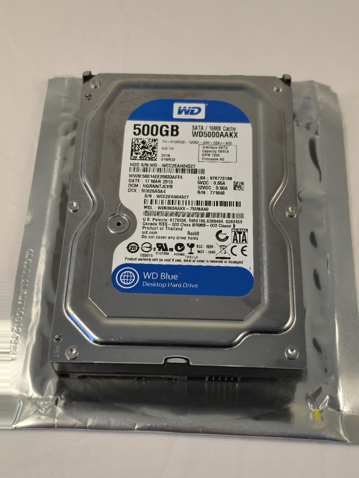 Western Digital WD5000AAKX 500GB 3.5in SATA Desktop Hard Dri