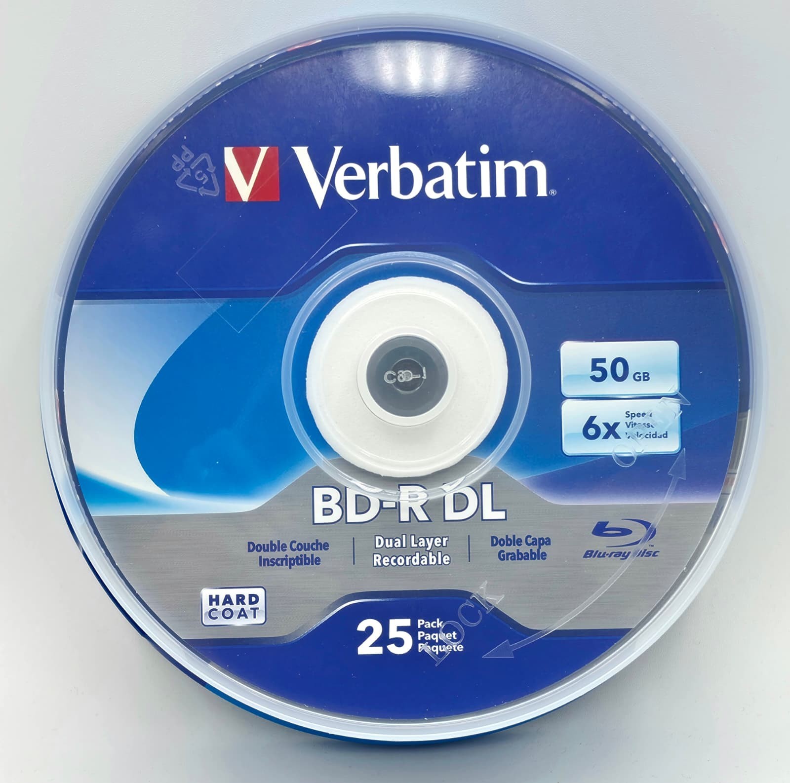 Verbatim 98356 25pk BD-R DL 50GB 6X Dual Layer Blu-ray Bluray Blank Discs