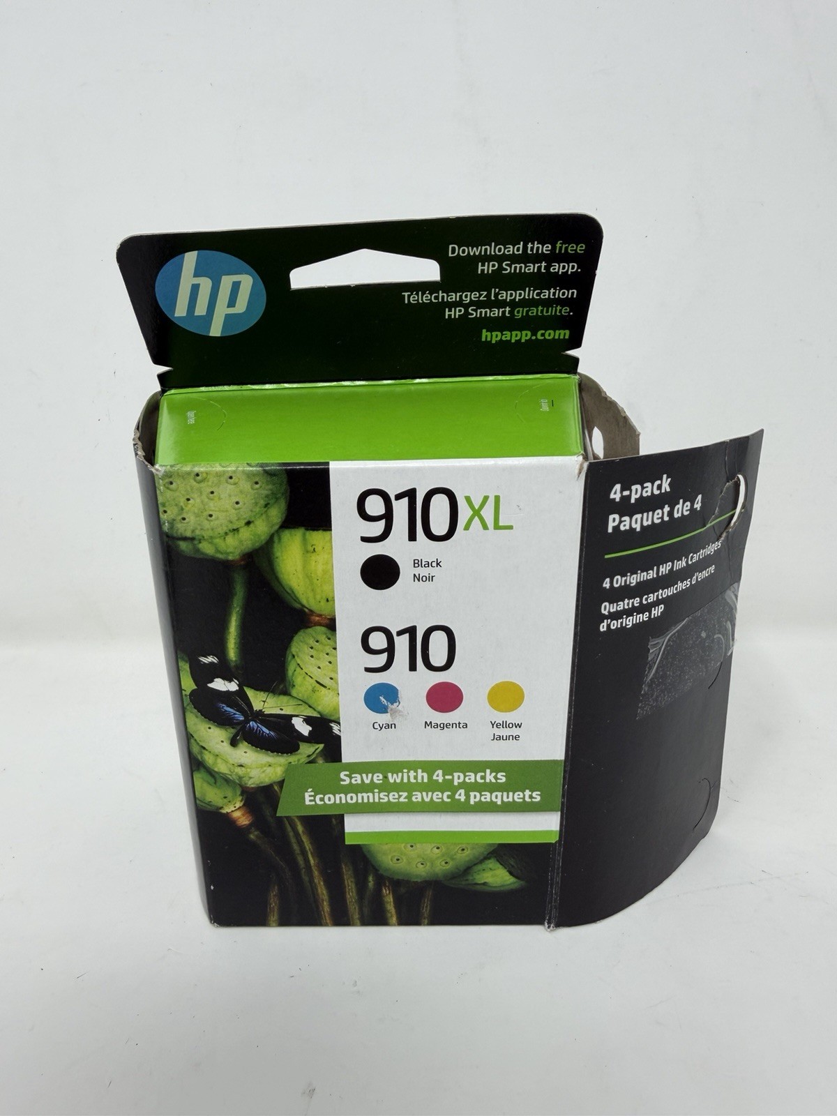 Genuine HP 910XL Black 910 Color CMY 4-pack Ink Cartridges Exp March 2026