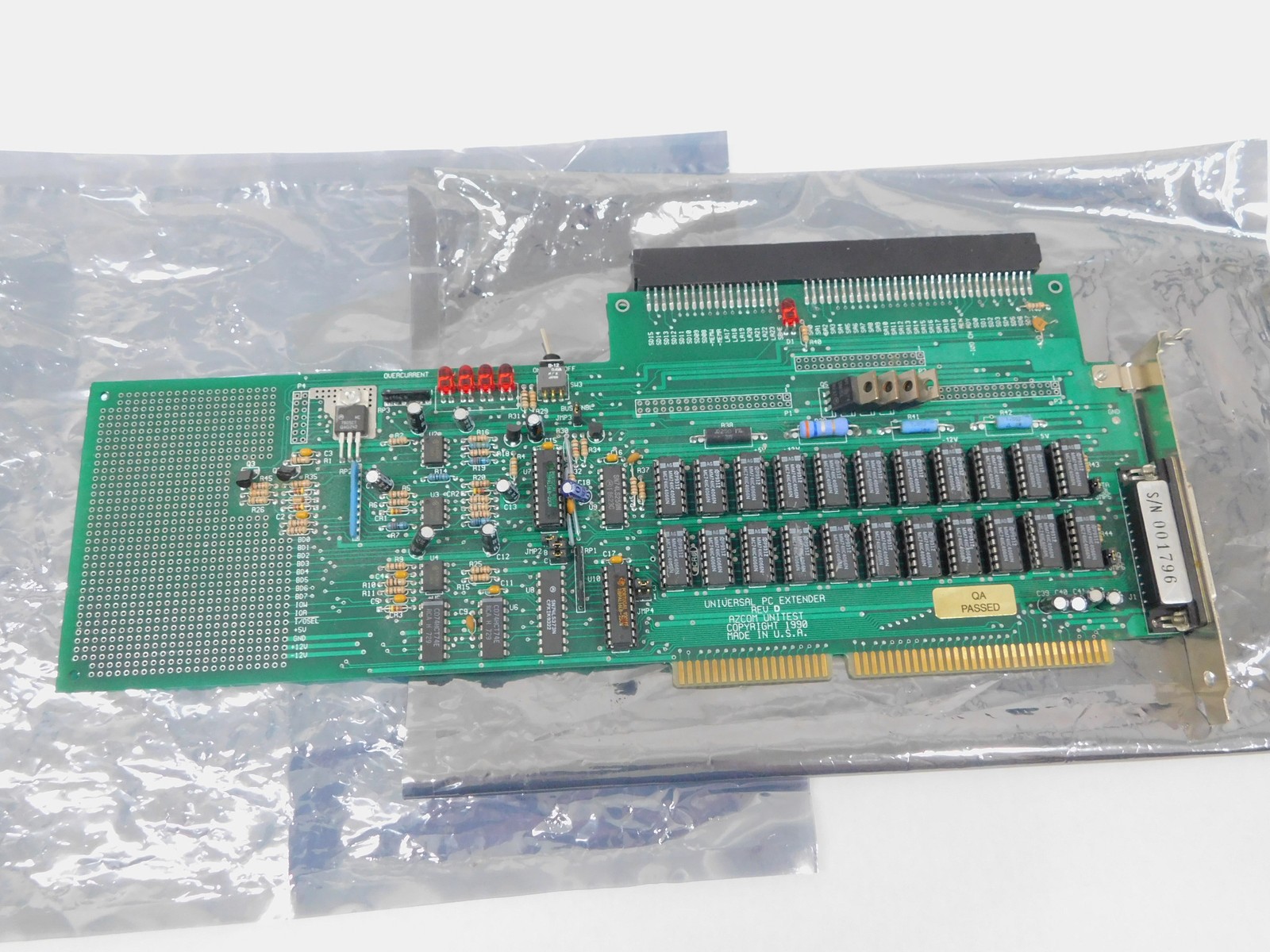 Azcom Unitest Universal PC Extender Board for Vintage 1990 IBM Computer