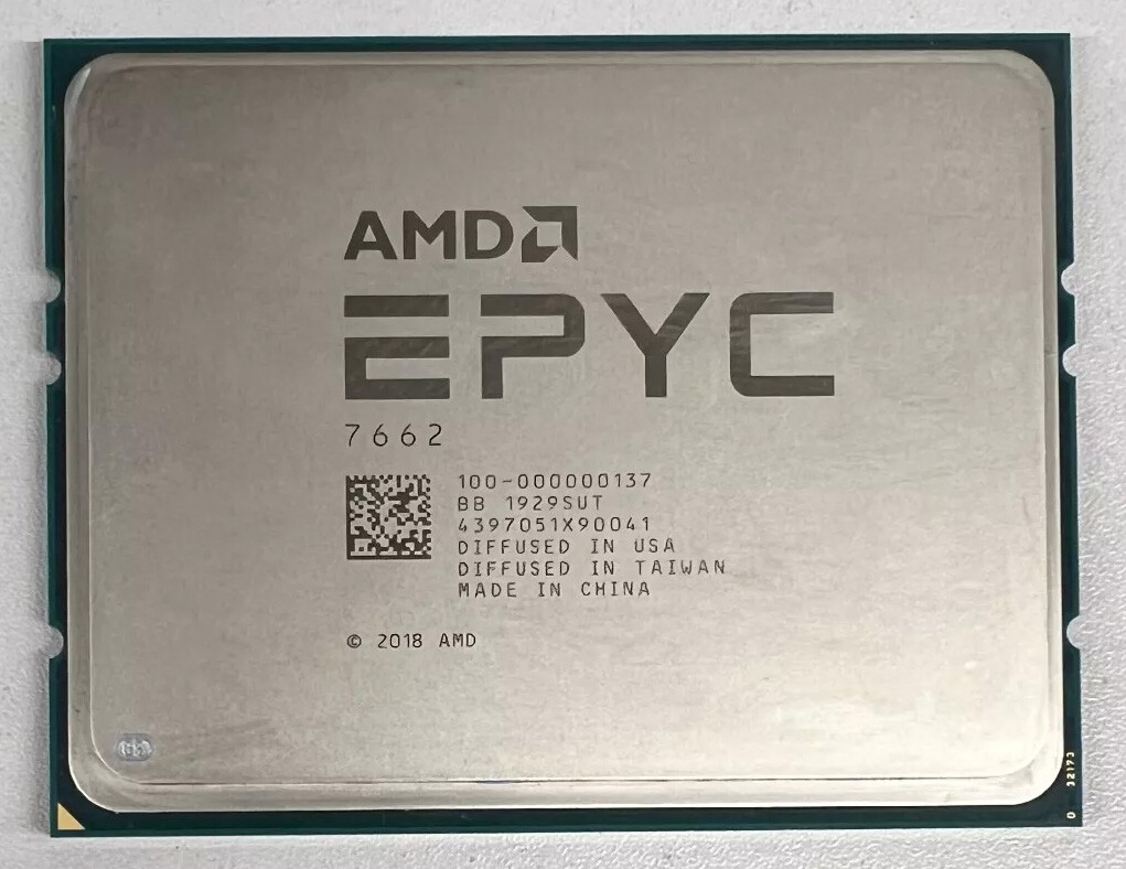 AMD EPYC 7662 2.0GHz 64 Core 128 Thread 256MB 225W Socket SP3 CPU Processor