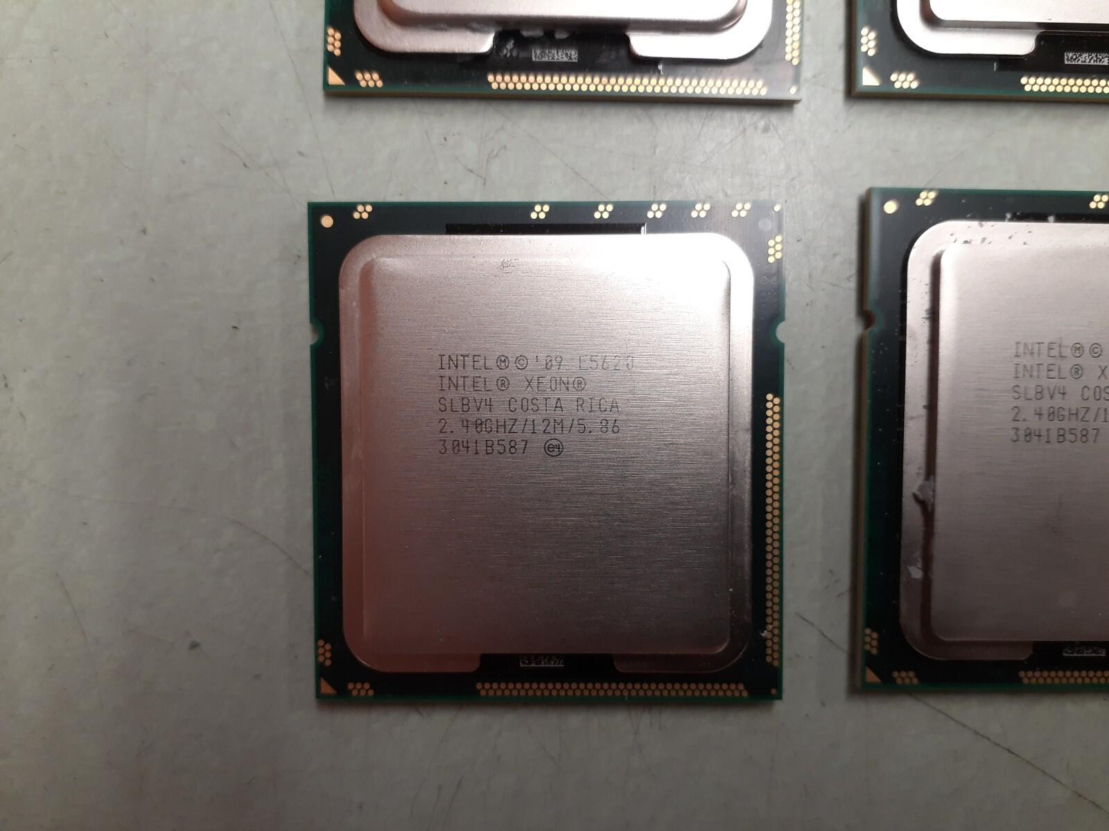 (6) Intel SLBV4 Xeon E5620 2.4 GHz LGA 1366 Server CPU